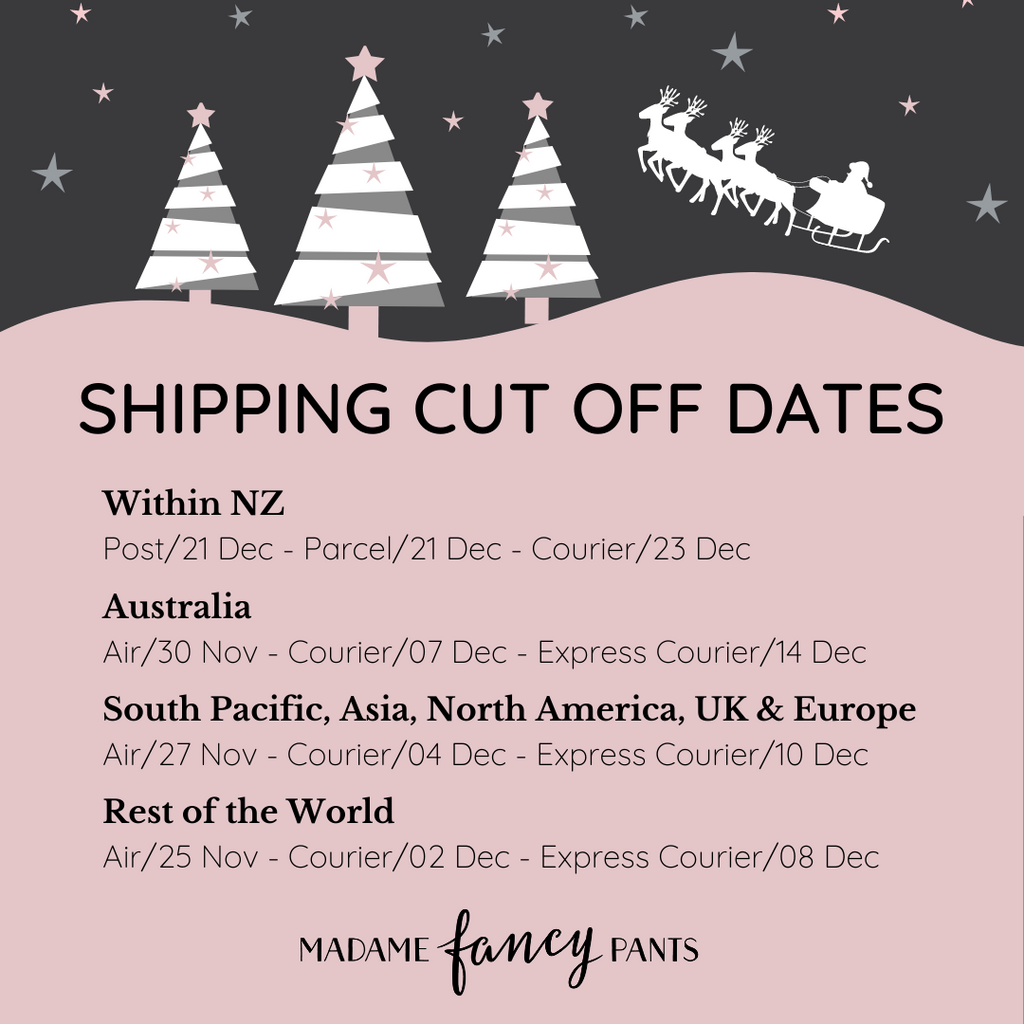 Xmas shipping dates!