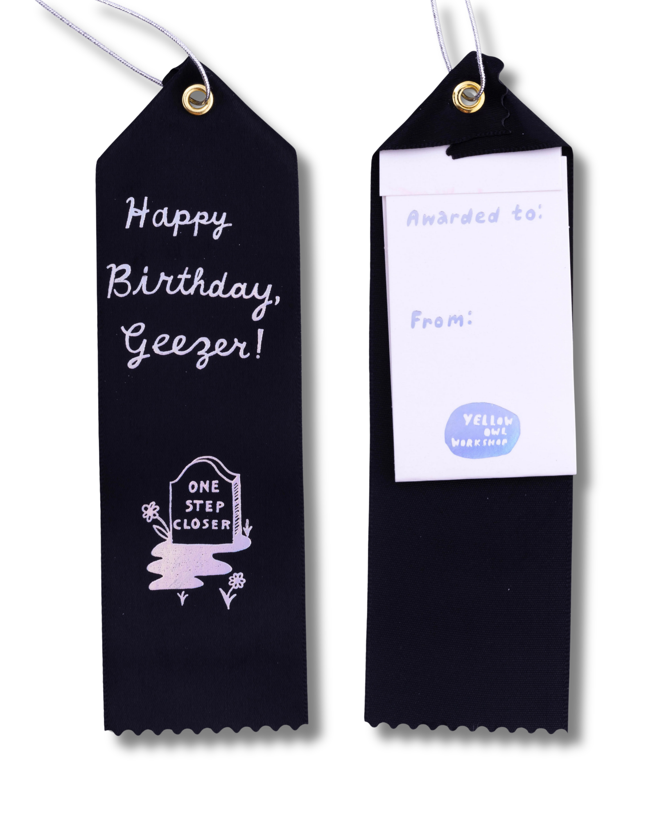 Award Ribbon / Bookmark w Note - Geezer
