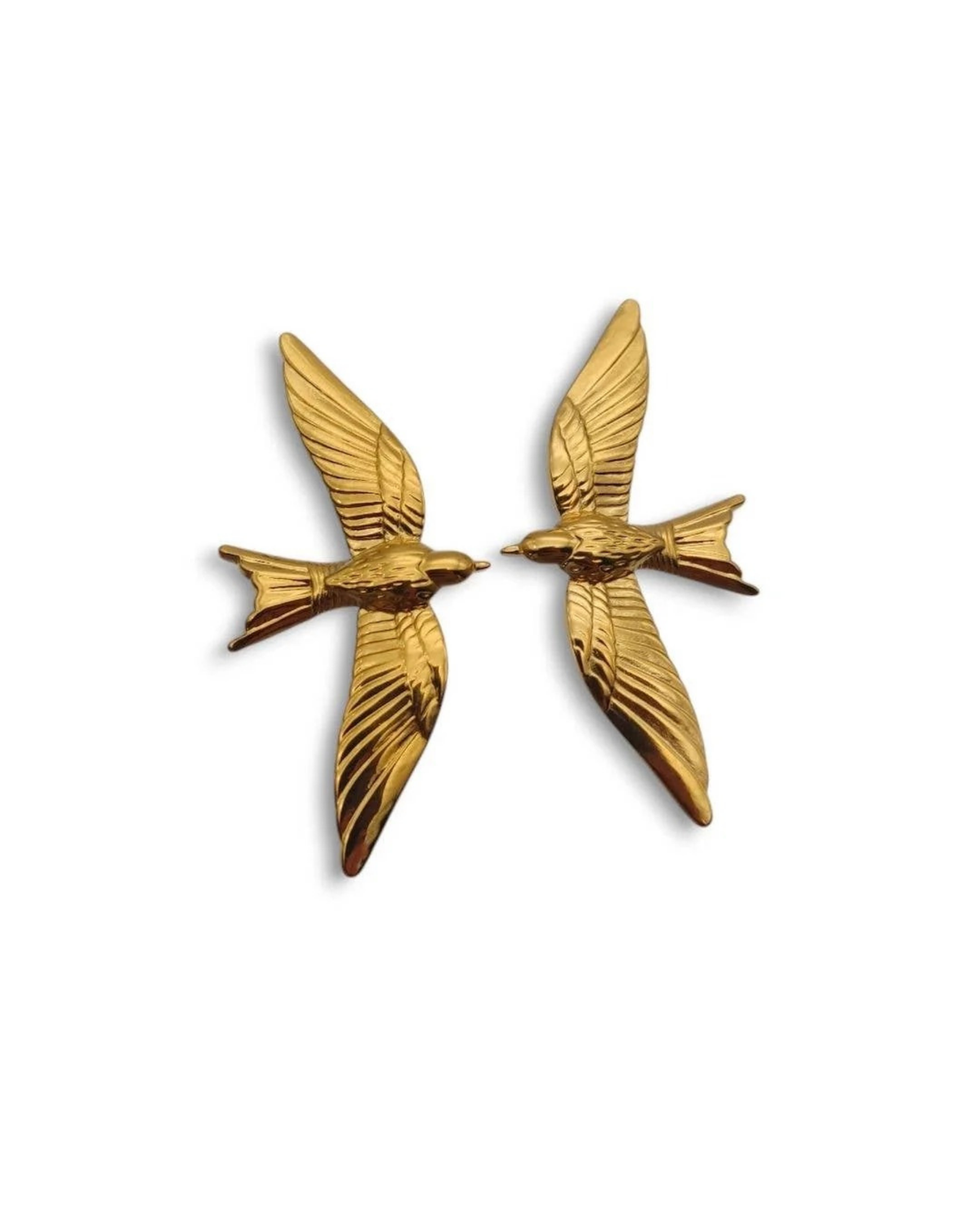 Statement Stud Earrings - Birds of Grace Gold