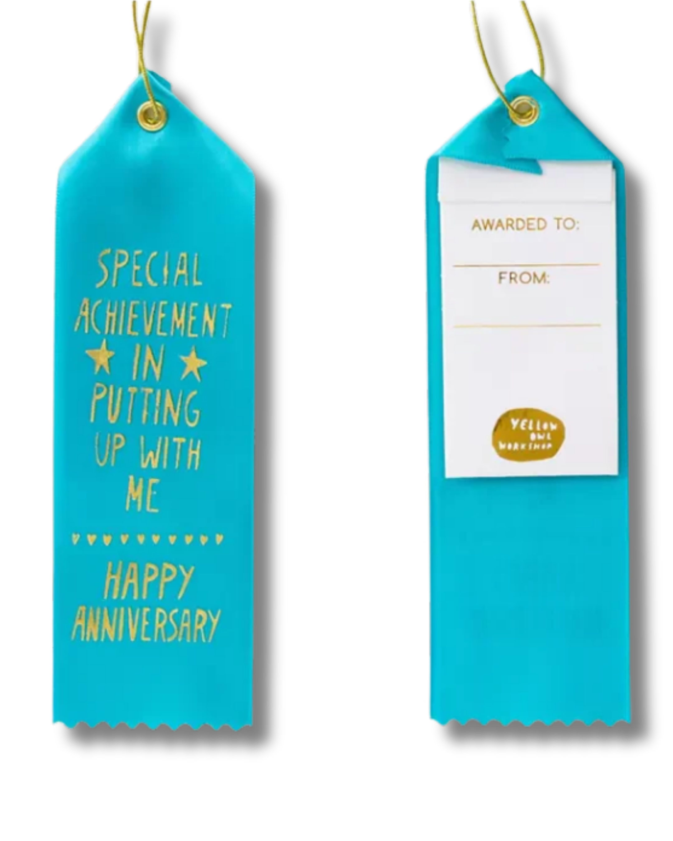 Award Ribbon / Bookmark w Note - Anniversary / Putting Up With Me