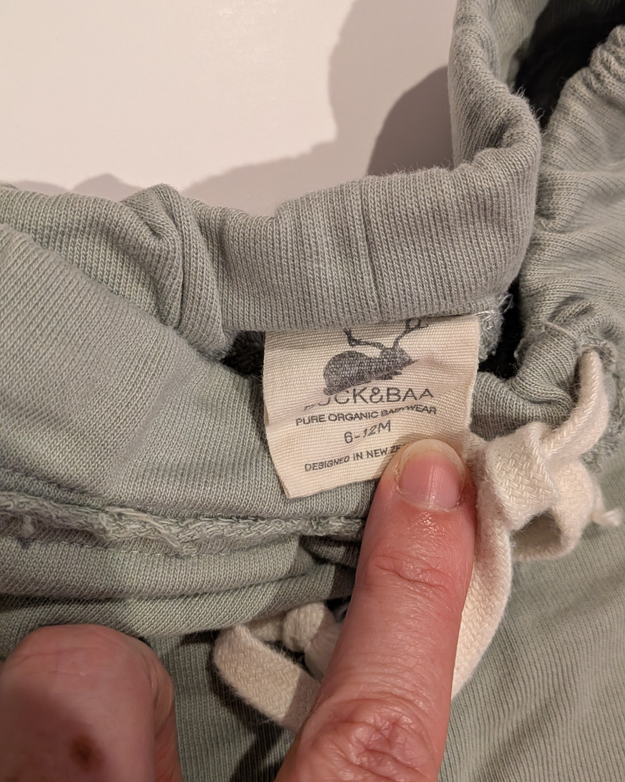 Pre-Loved Baby - Sage Pants - Buck & Baa - 6-12mths