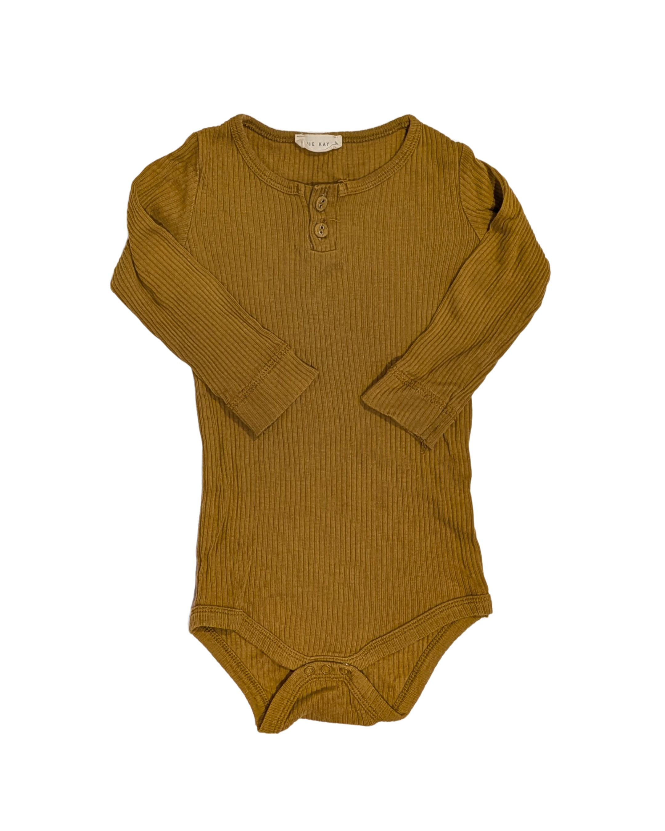 Pre-Loved Baby - LS Mustard Onesie - Jamie Kay - 1y