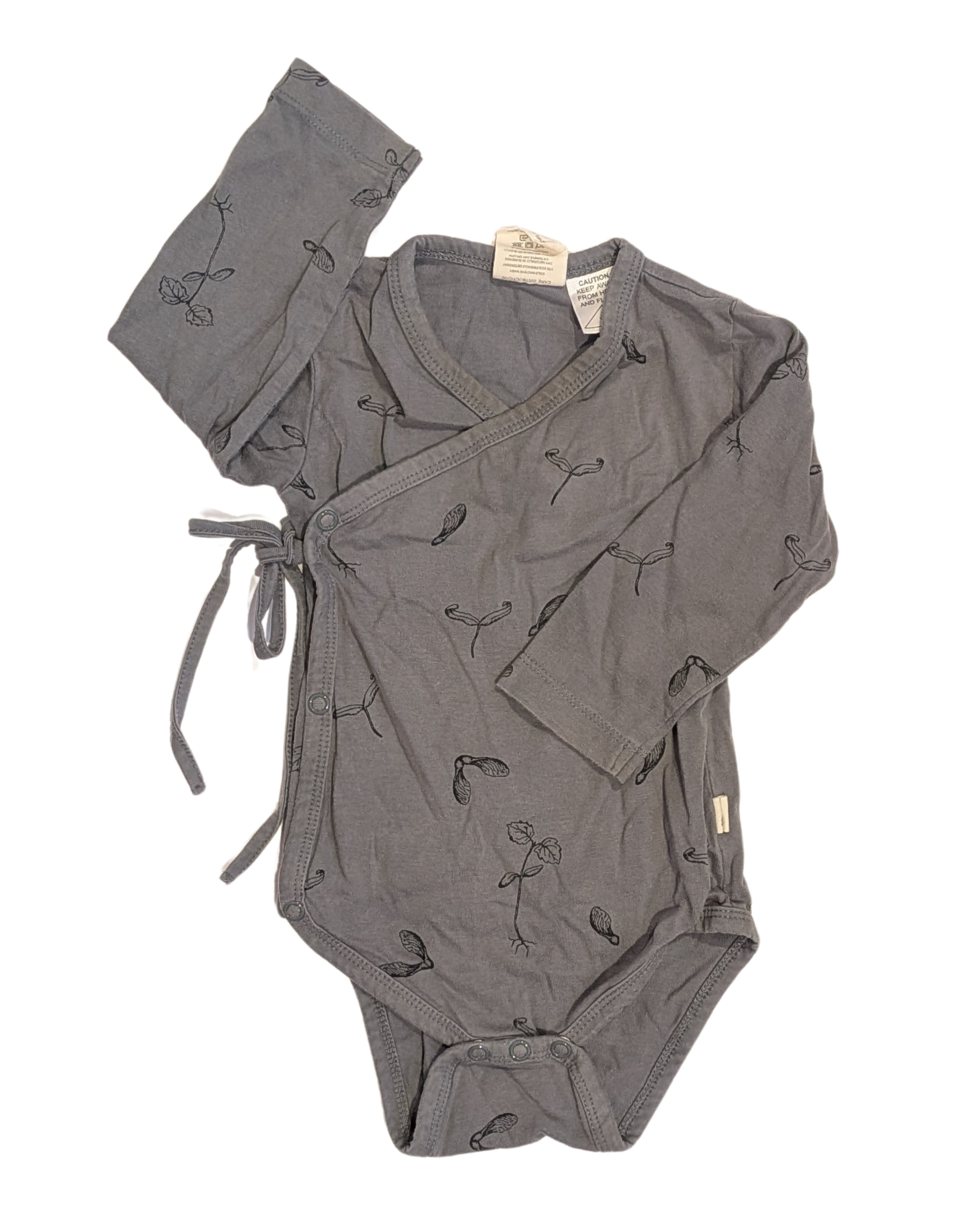 Pre-Loved Baby - LS Kimono Onesie - Buck & Baa - 1y