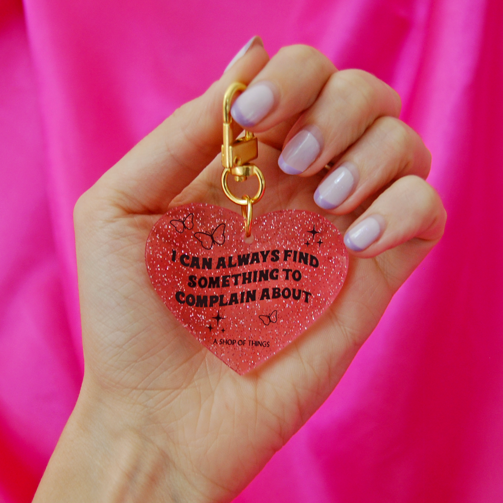 Keyring / Bag Charm - Complain glitter