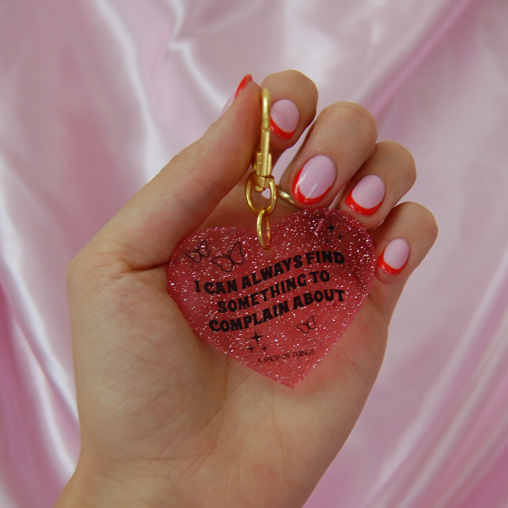 Keyring / Bag Charm - Complain glitter