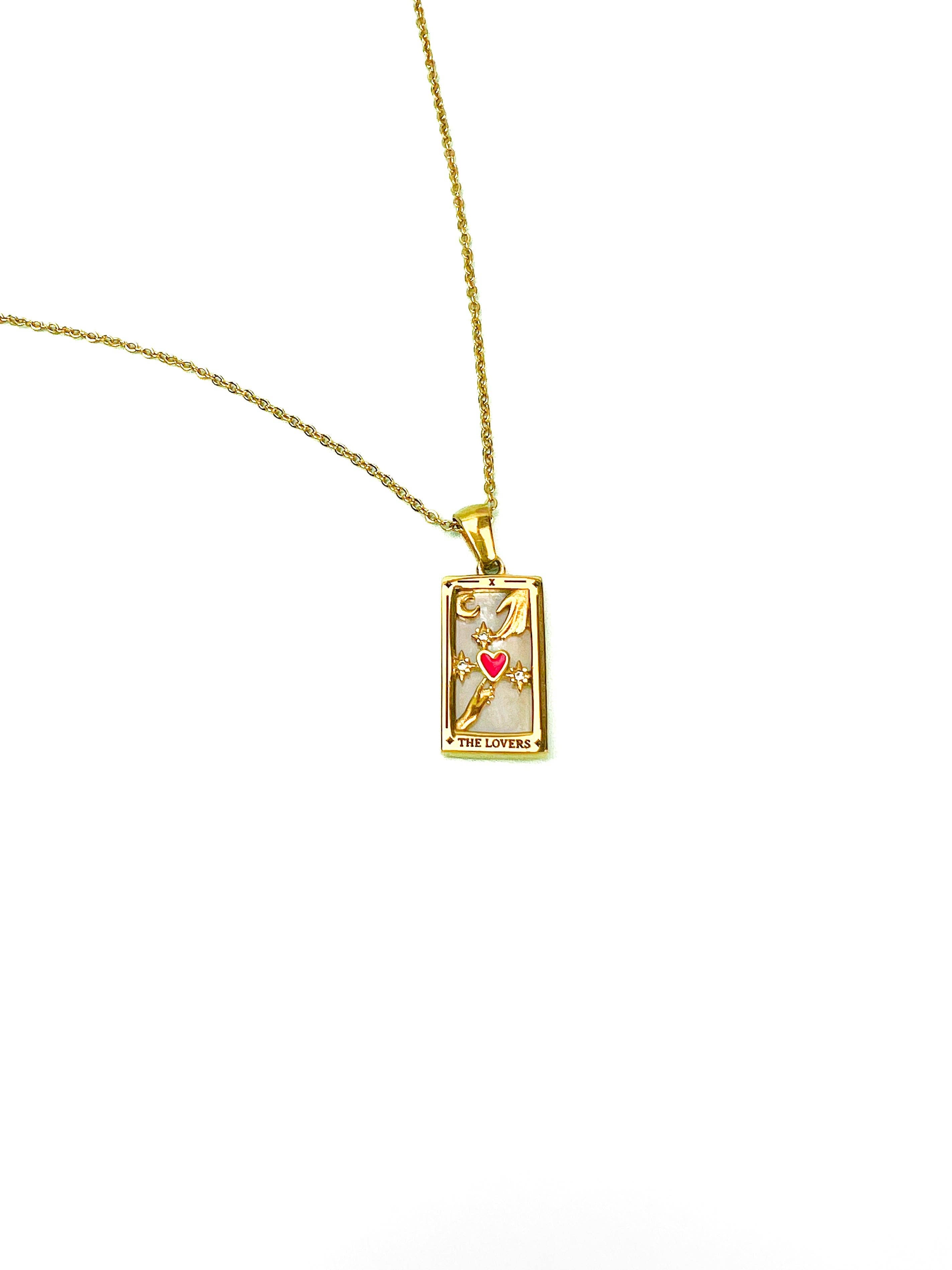 Tarot Card Necklace - The Lovers