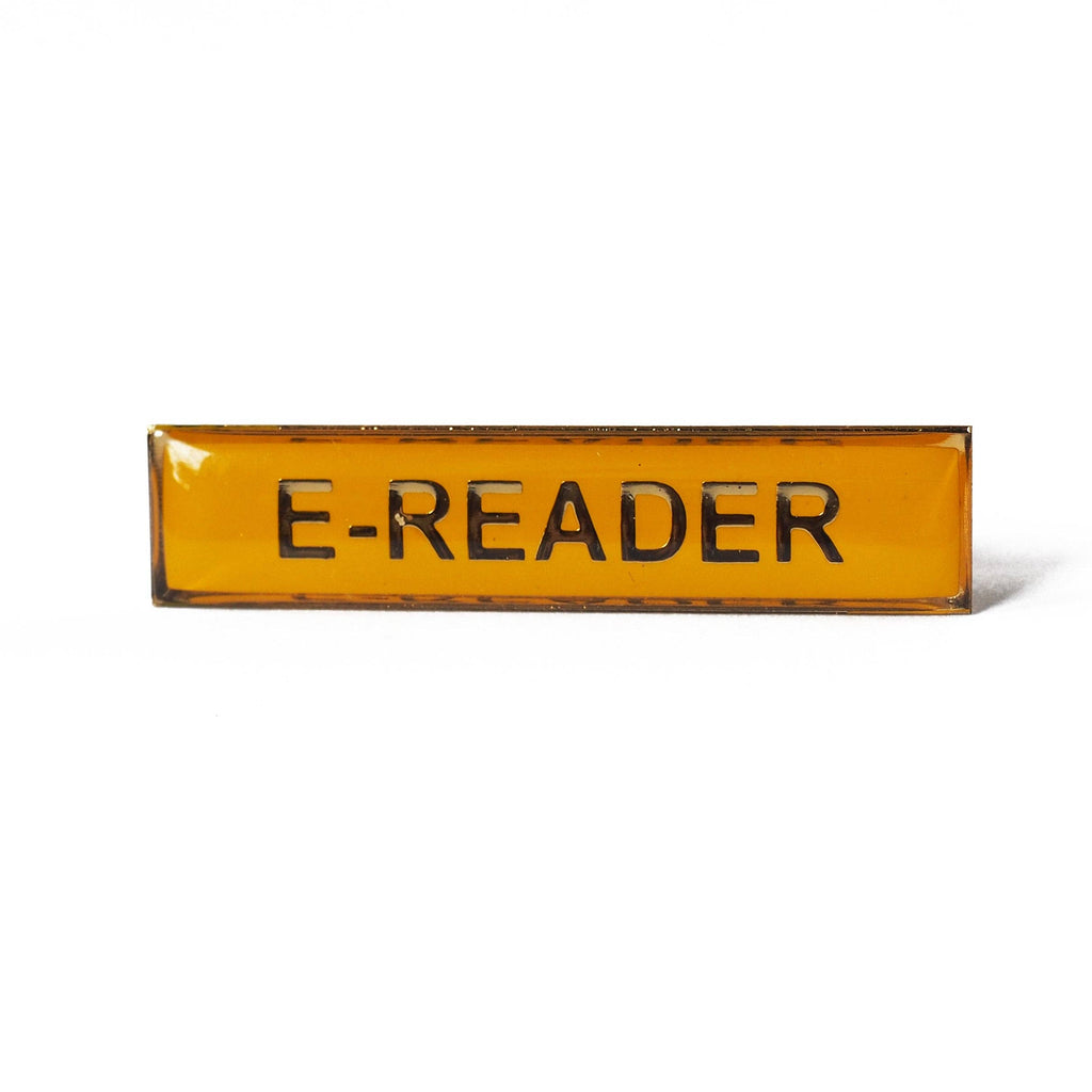 Enamel Title Pin Badge - E-Reader