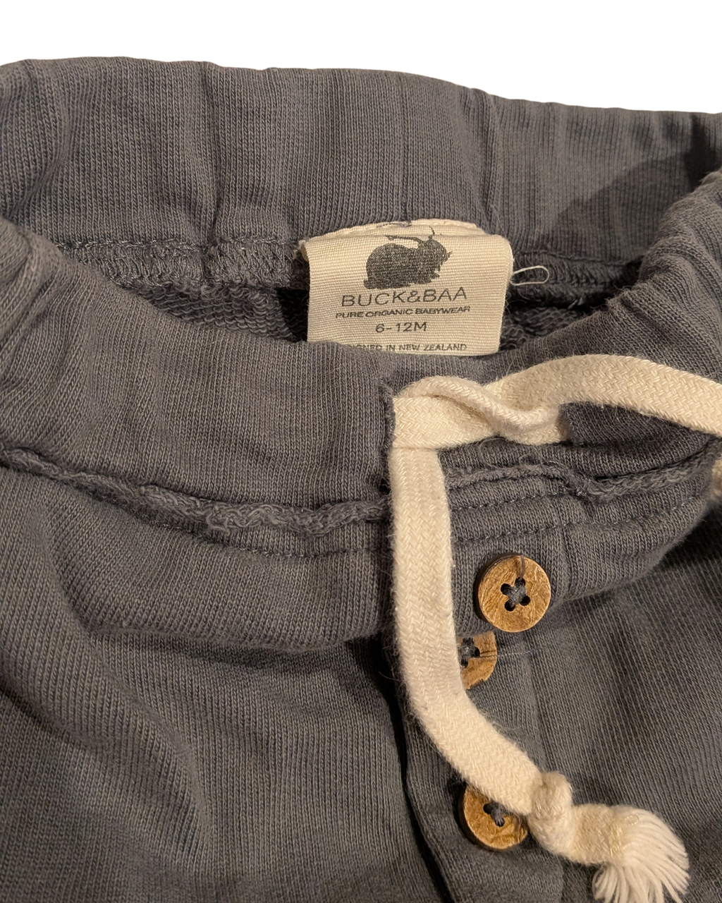 Pre-Loved Baby - Grey Pants - Buck & Baa - 6-12mths
