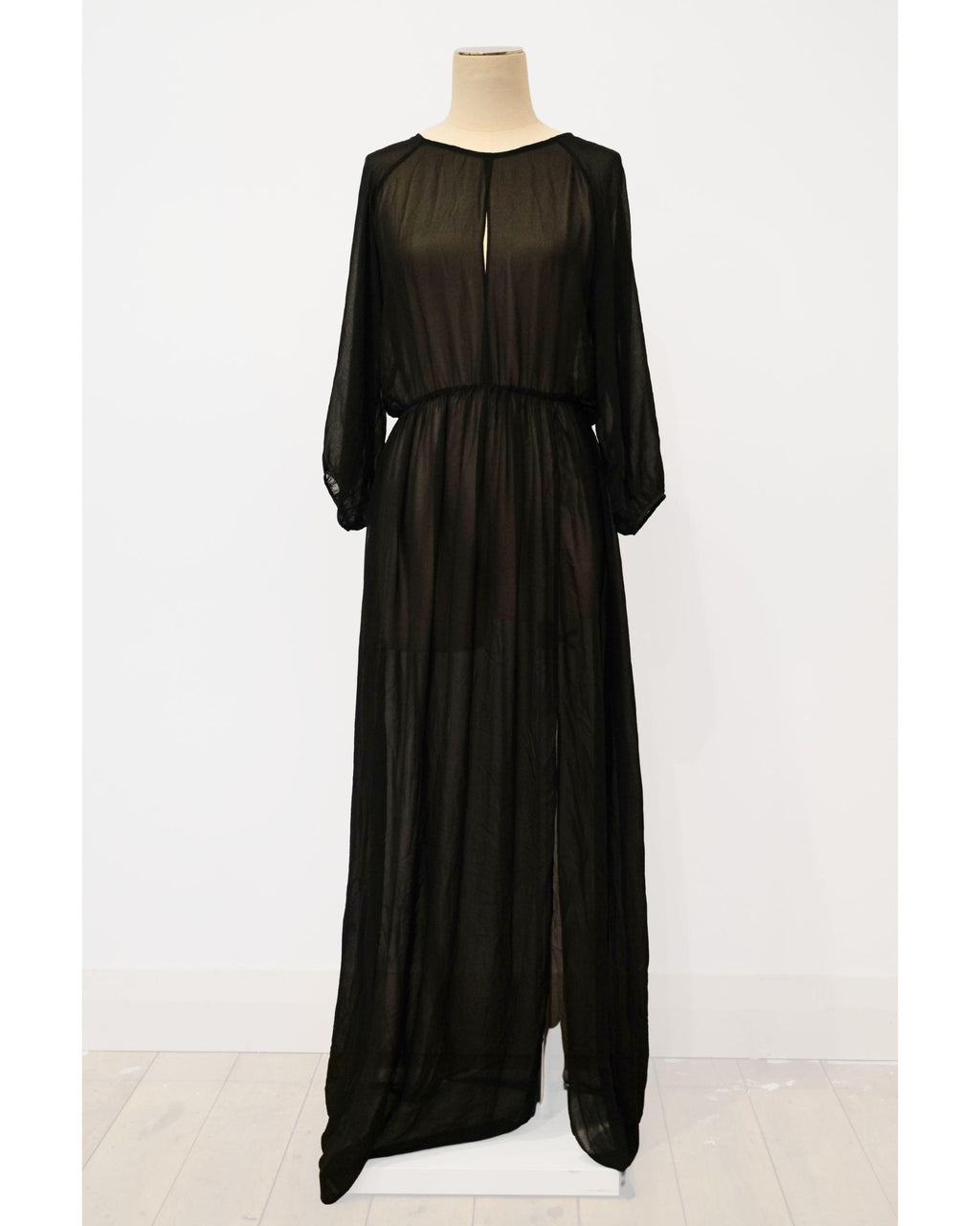 PRE-LOVED / High Noon Tea - Sheer Black Maxi Dress - Sz 10
