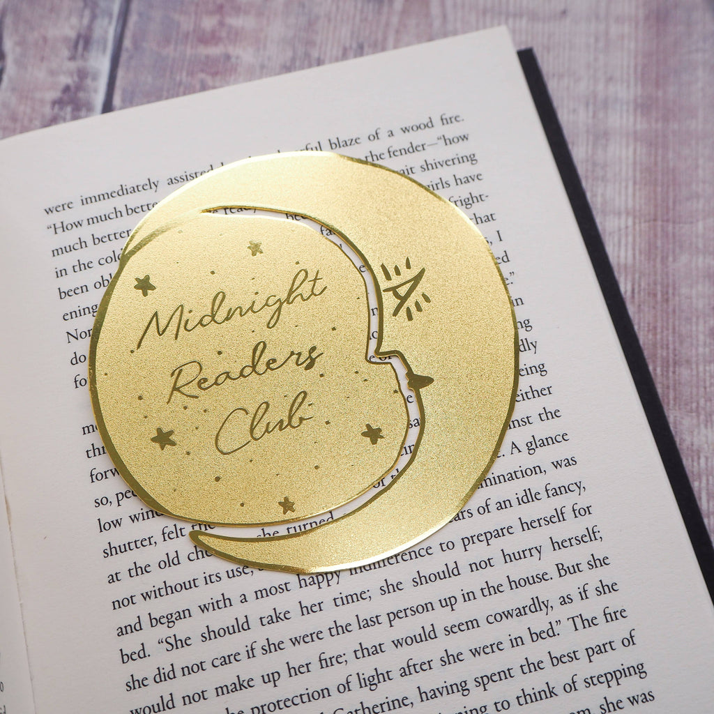 Brass Bookmark - Midnight Readers Club Moon