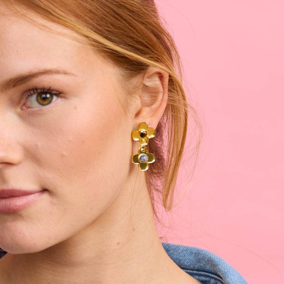 Hecate Flower Earrings - Gold