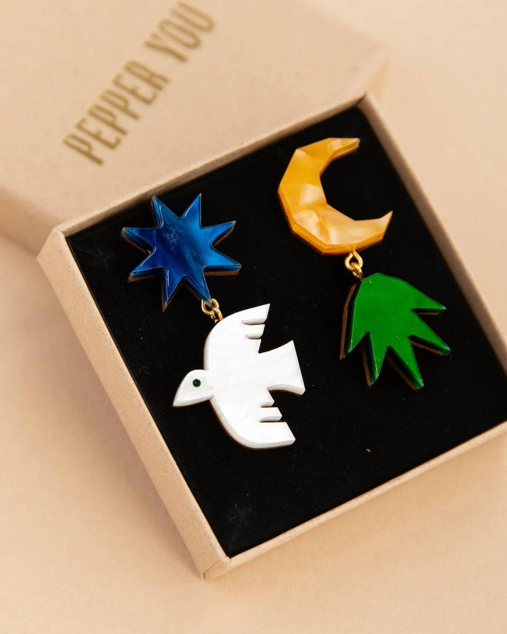 Assembled Story Drop Earrings