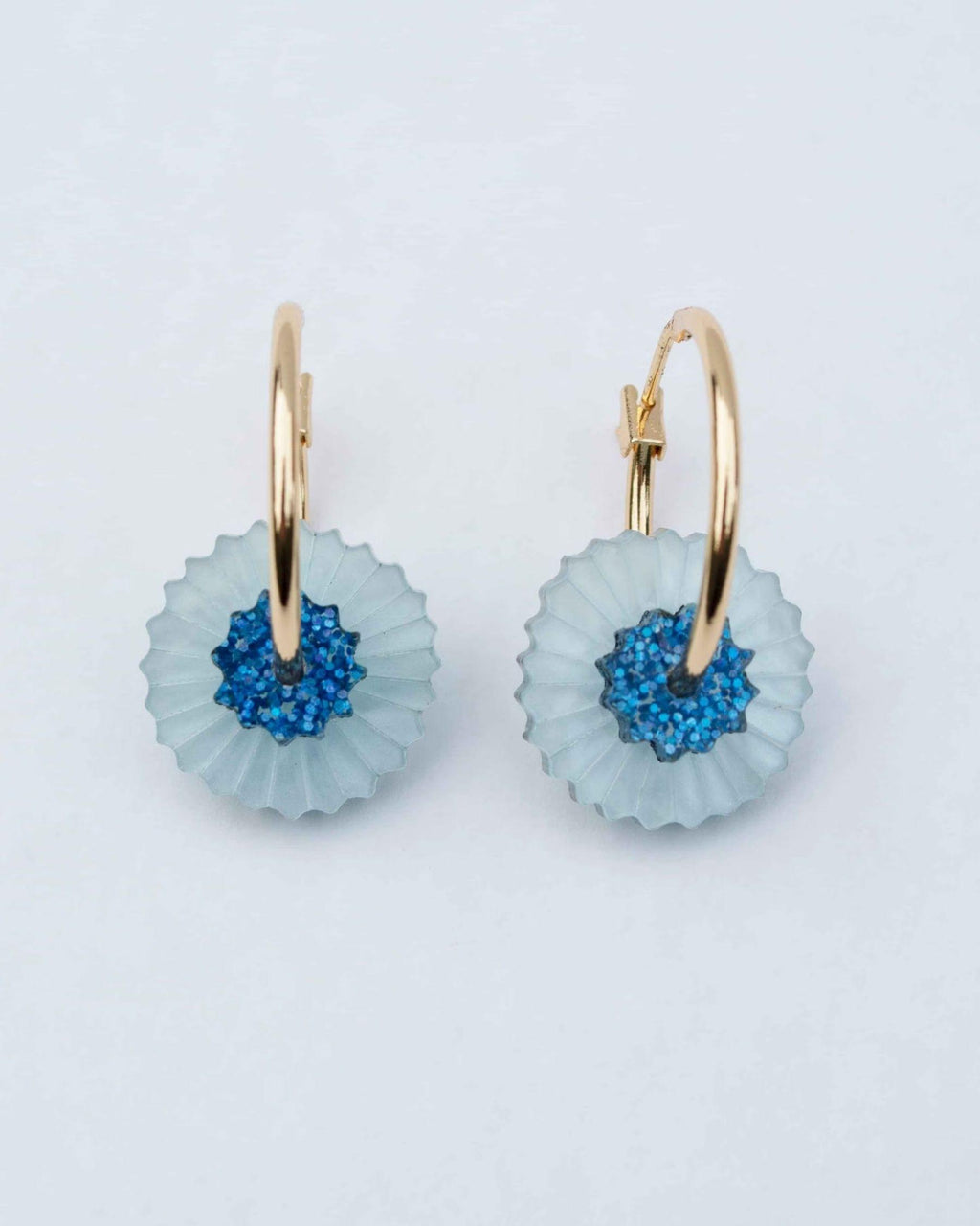 Viva Hoop Earrings - Blues