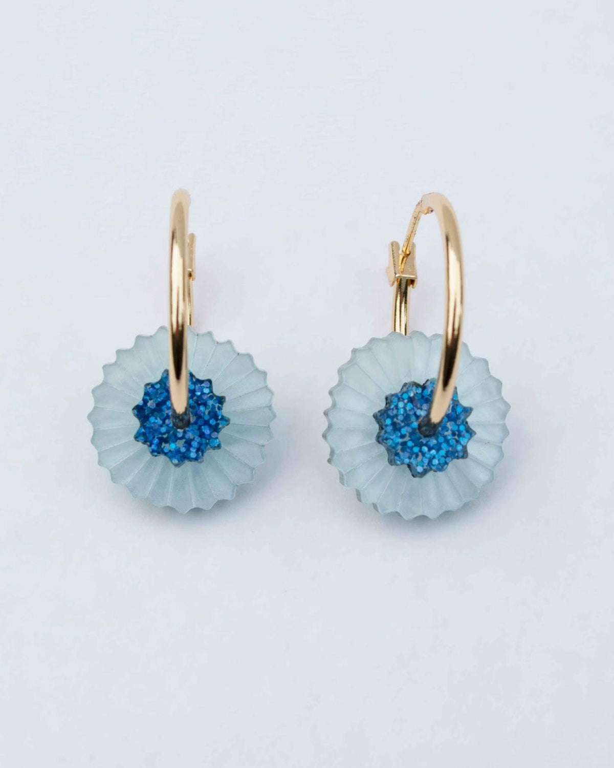 Viva Hoop Earrings - Blues