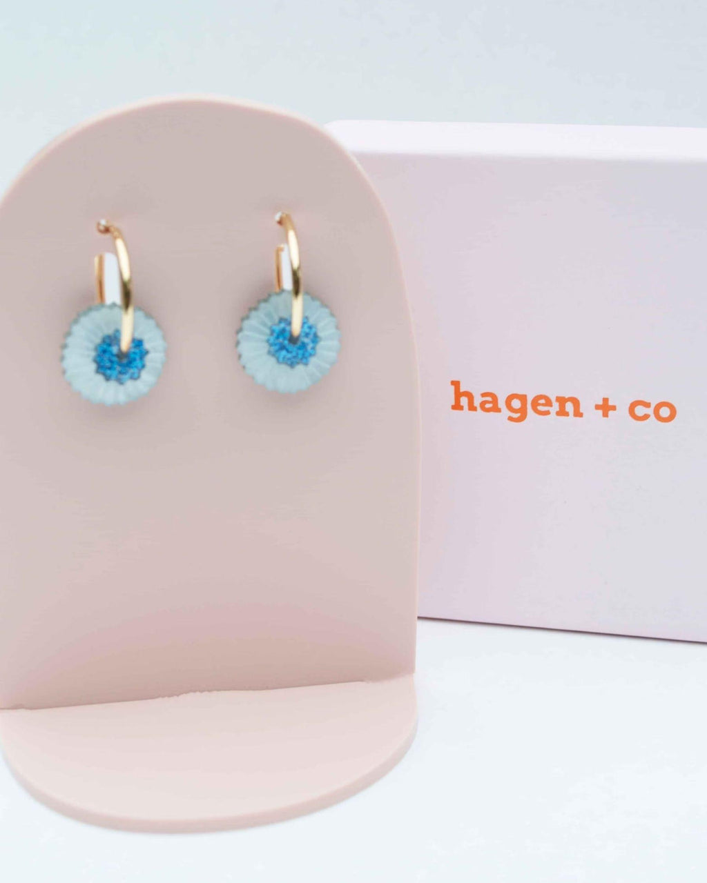 Viva Hoop Earrings - Blues
