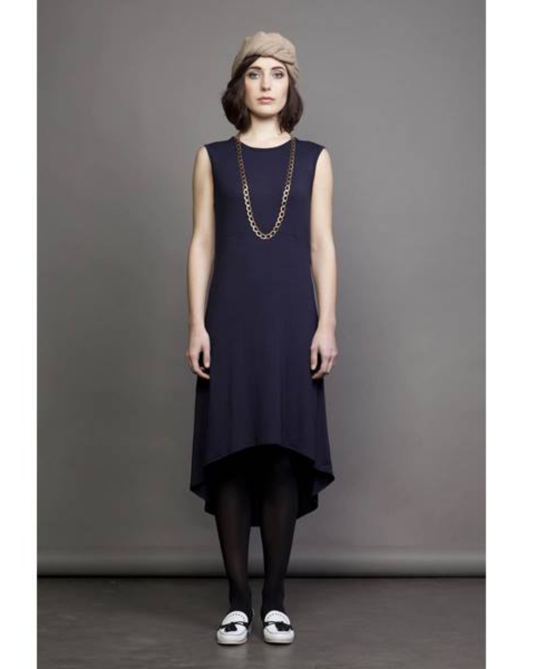 PRE-LOVED / High Noon Tea - Merino Navy Dress - Sz S