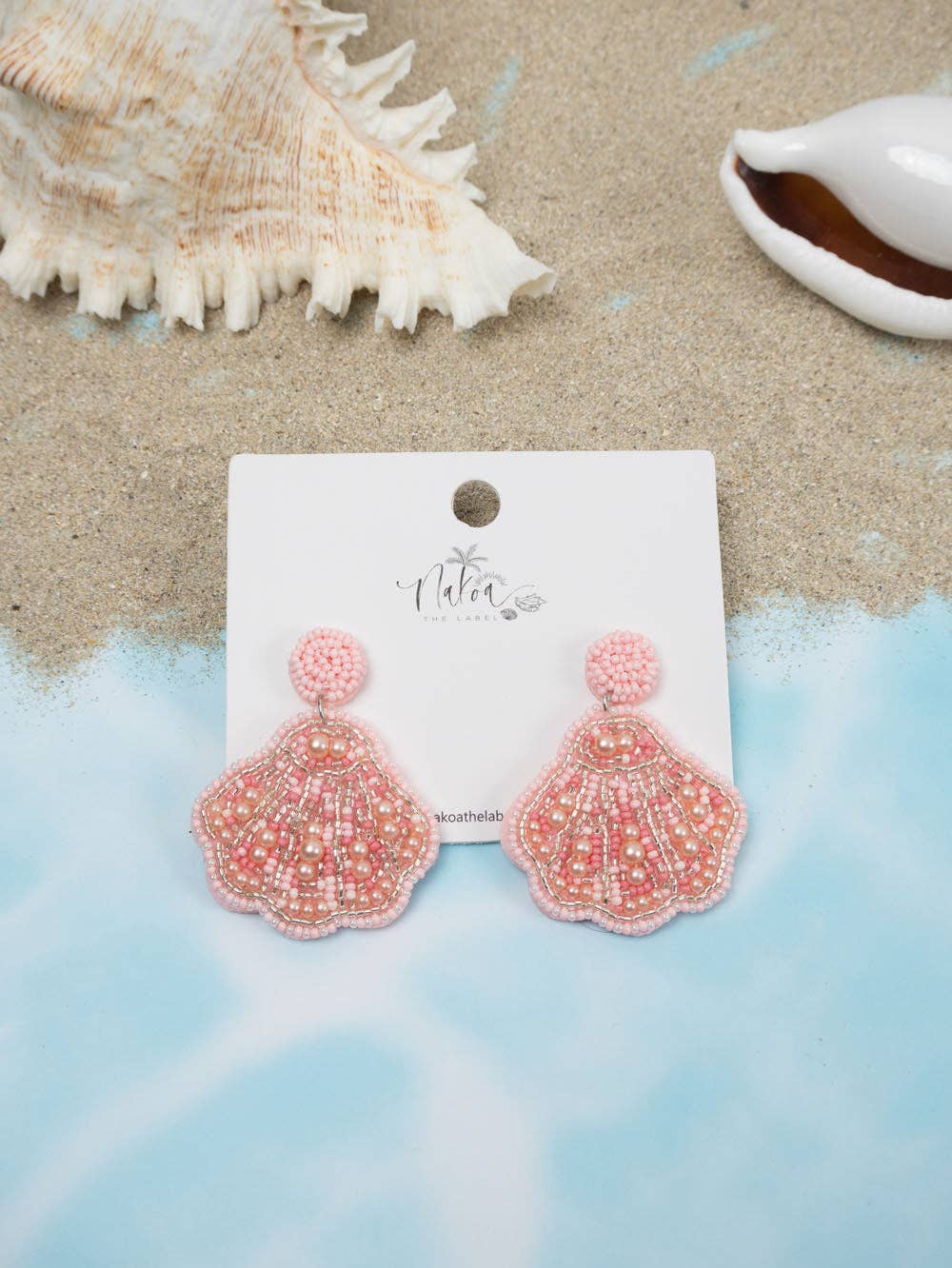 Beaded Earrings - Sea Shells
