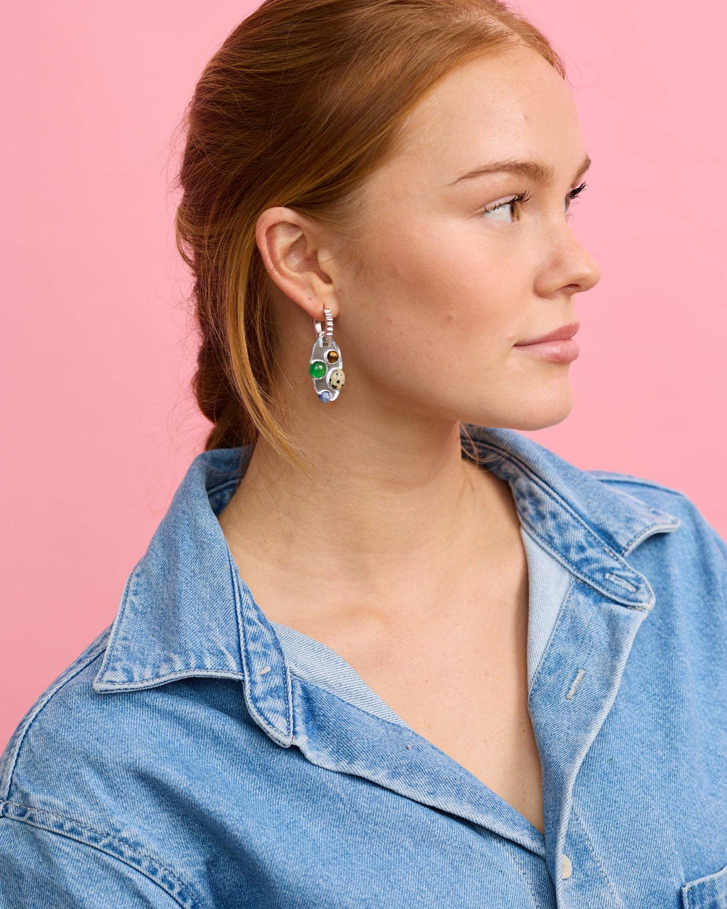 Athena Hoop Earrings - Silver