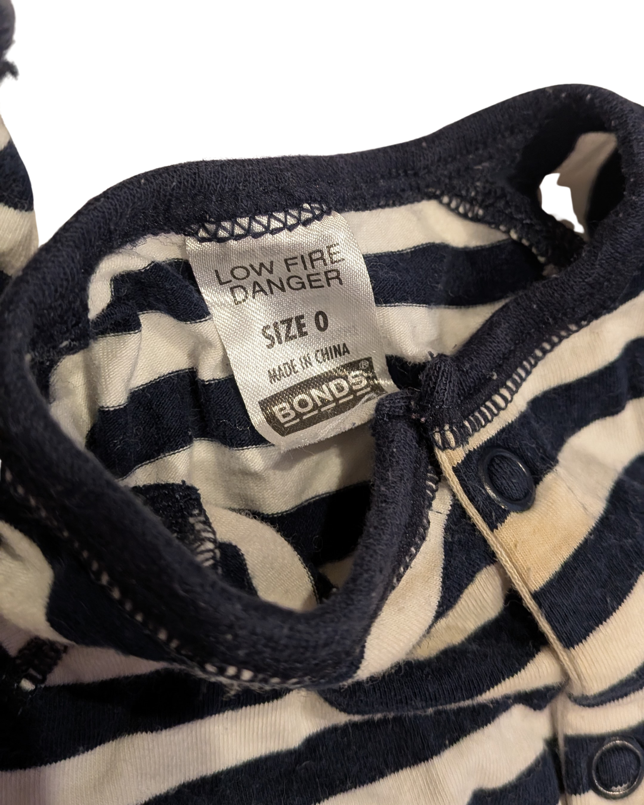 Pre-Loved Baby - LS Stripe Onesie Suit - Bonds - 6-9mths