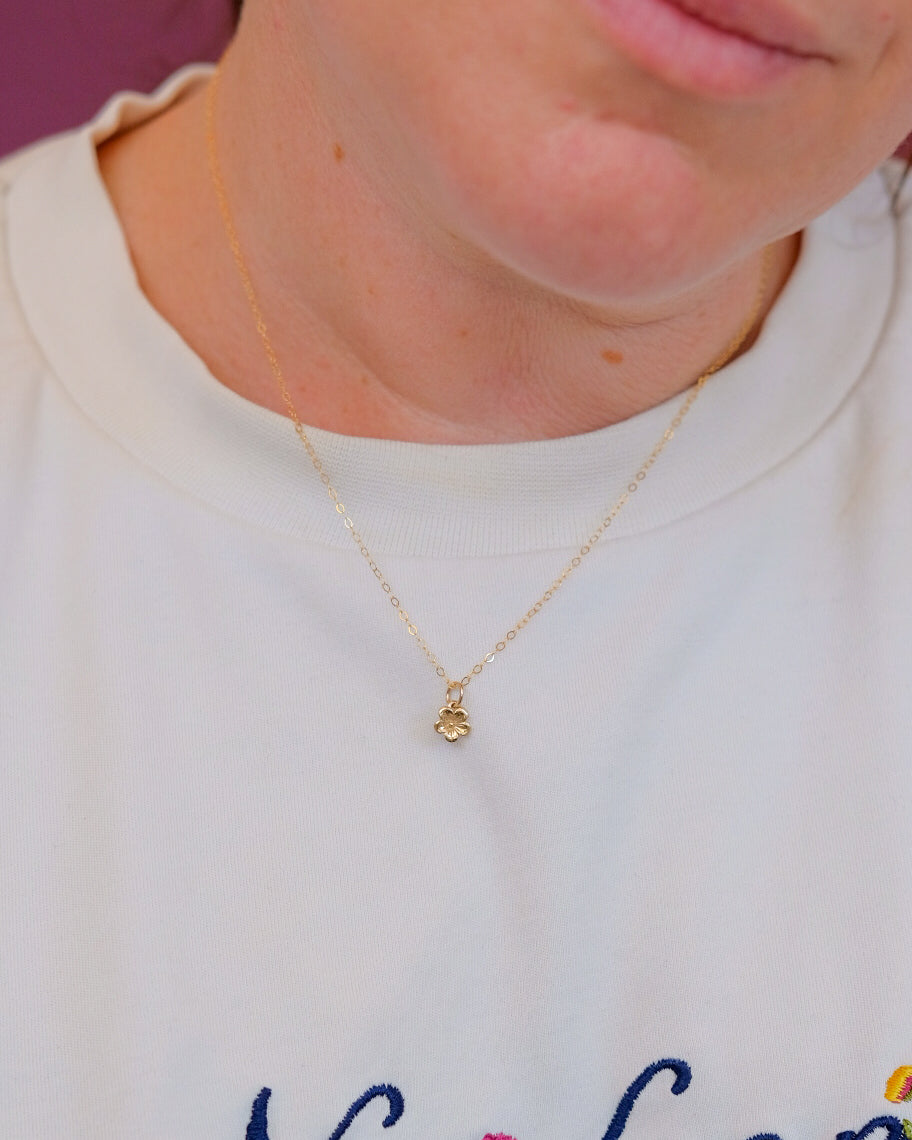 Mini Charming Necklace - Golden Cherry Blossom