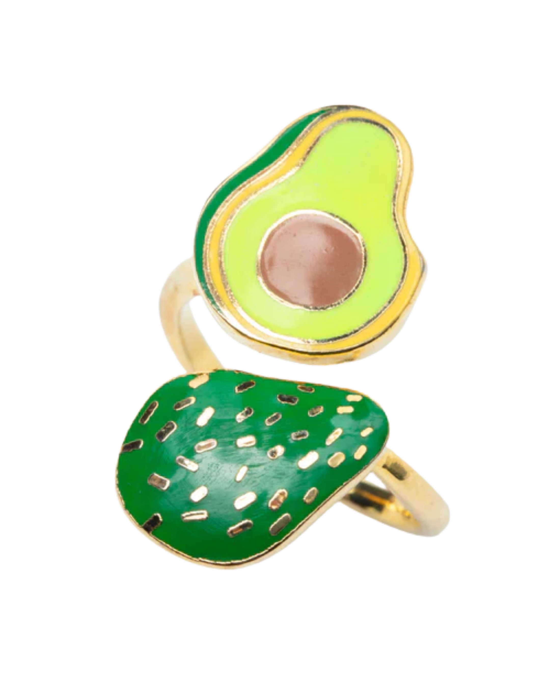 Adjustable Cloisonné Ring - Avocado