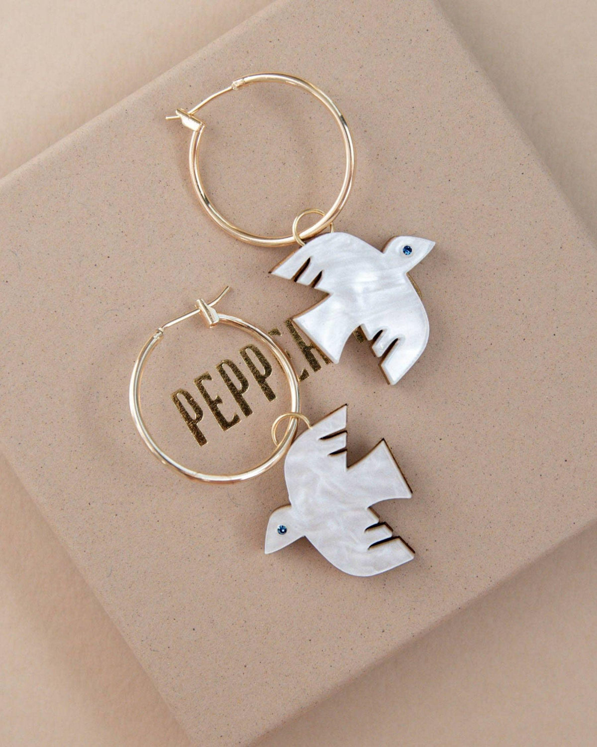 Flight Bird Hoops - Marble White