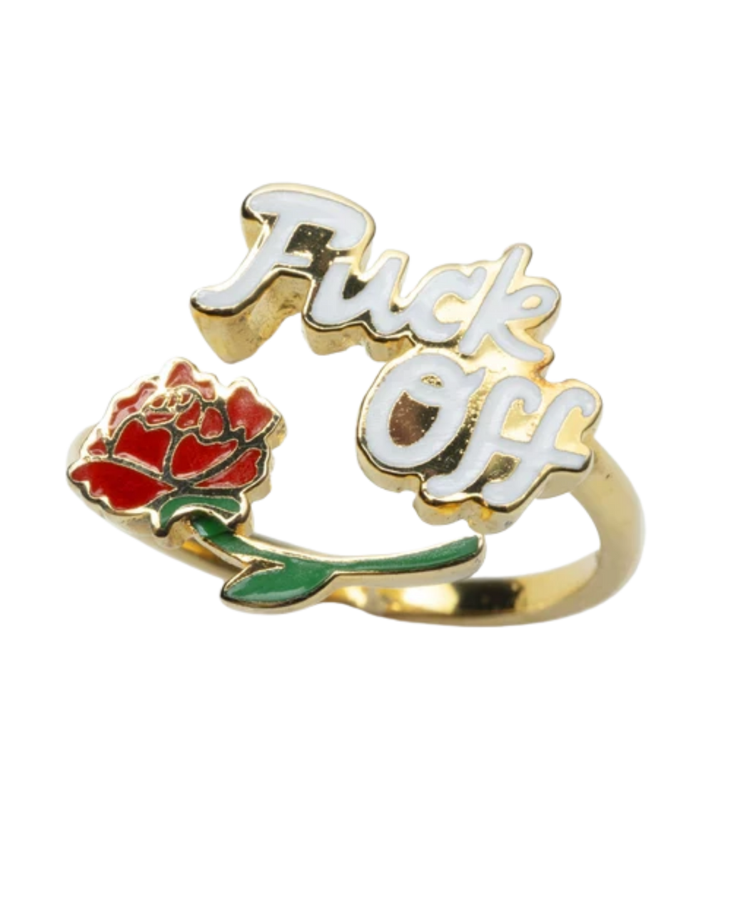 Adjustable Cloisonné Ring - Fuck Off