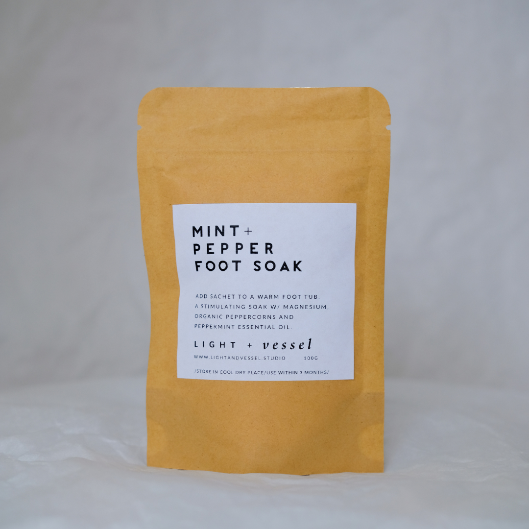 Single Soak Foot Soak Pouch - Mint + Pepper