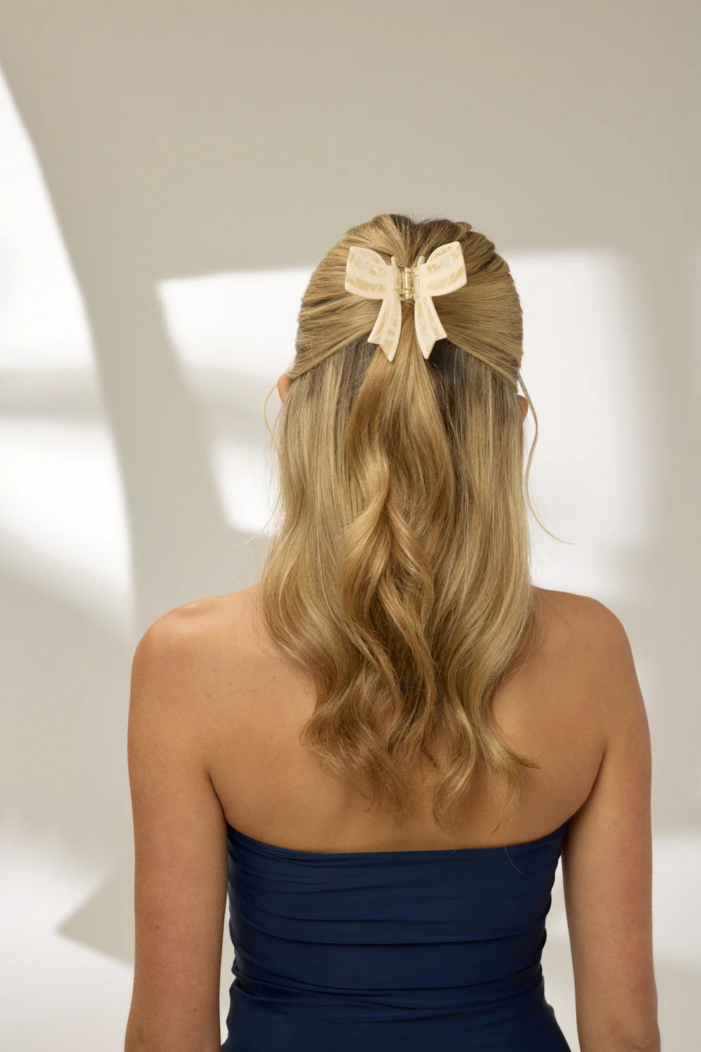 Big Bow Hair Clip - Cream