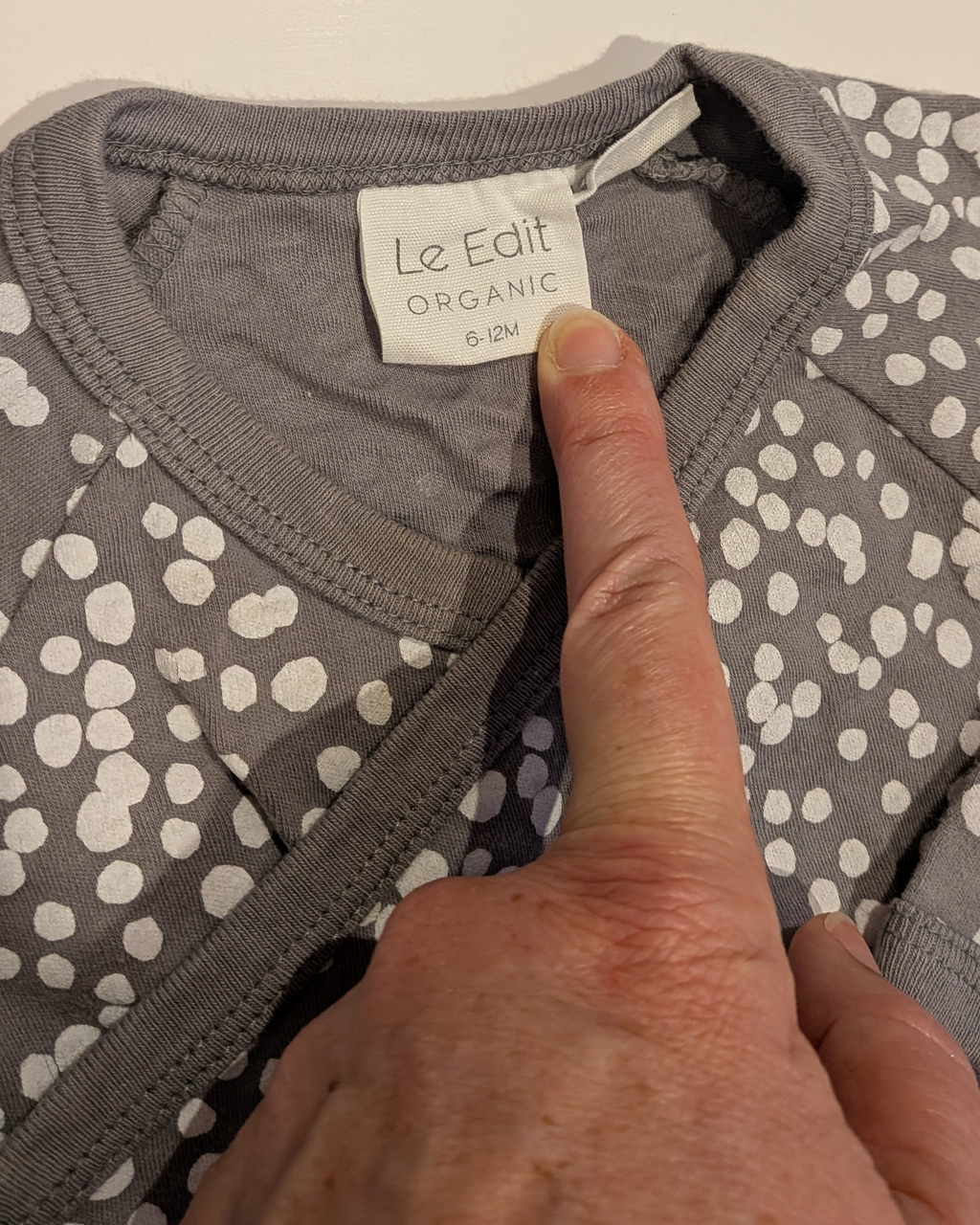 Pre-Loved Baby - LS Kimono Onesie - Le Edit - 6-12mths