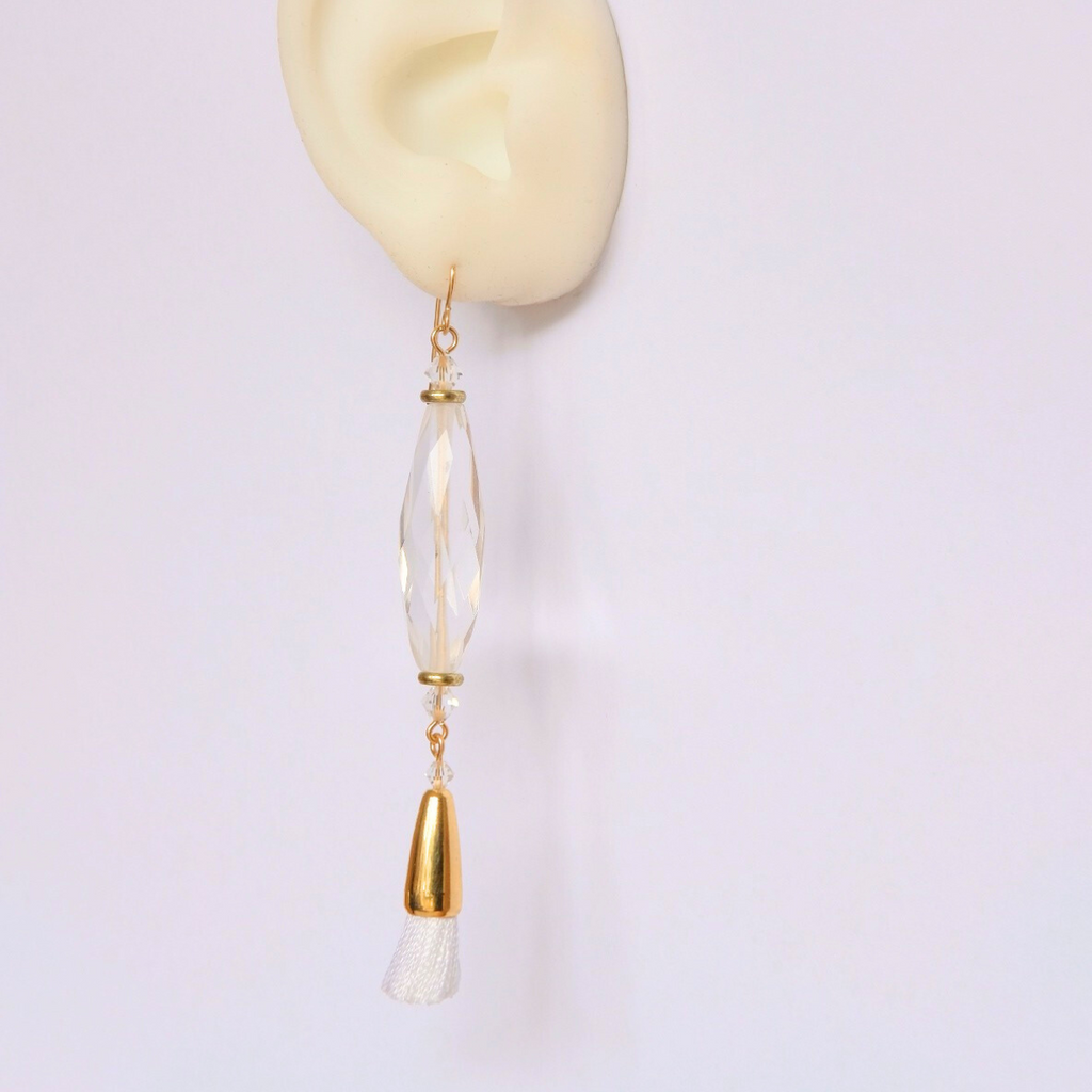 Chrysalis Earrings - Clear Quartz