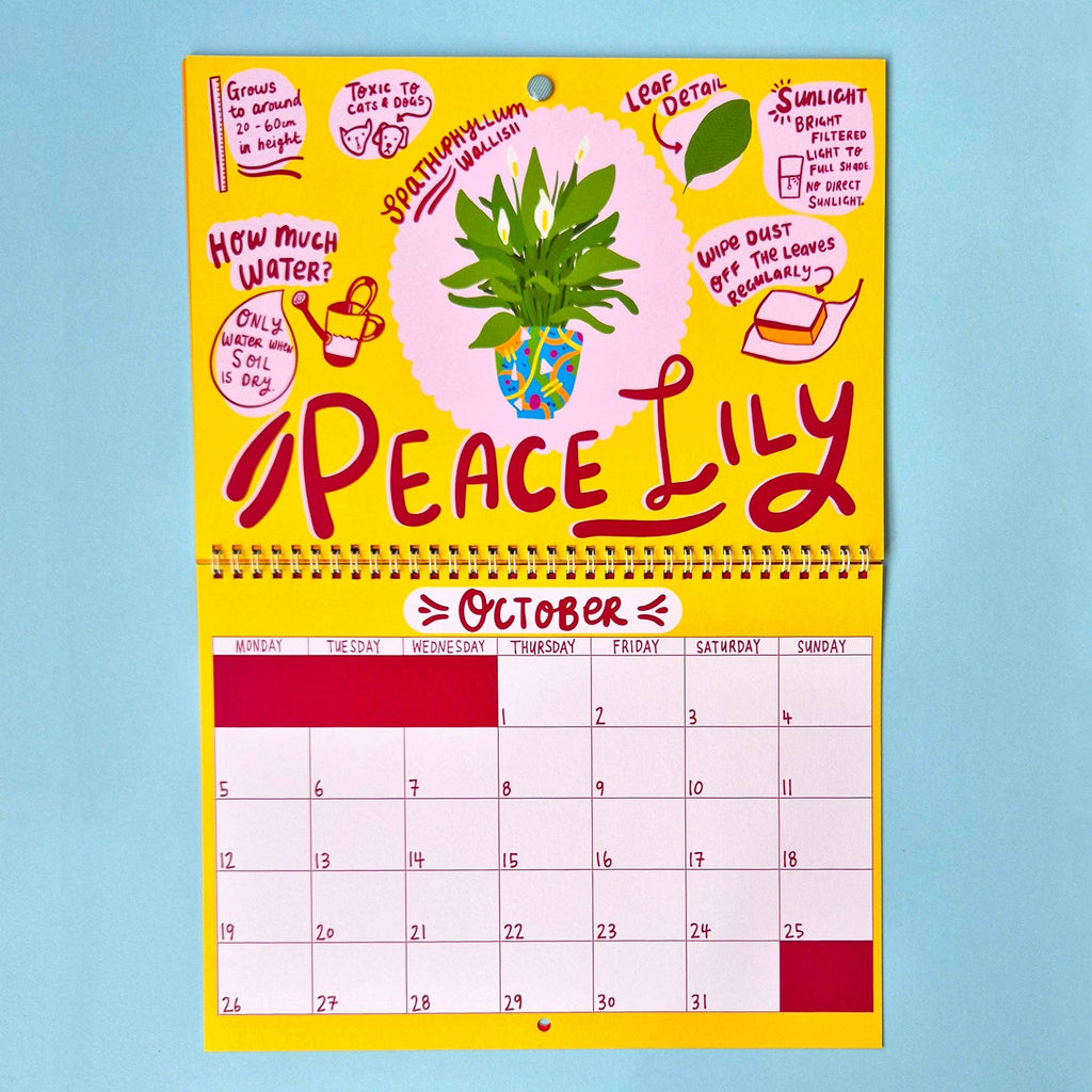 2026 Wall Calendar - House Plant