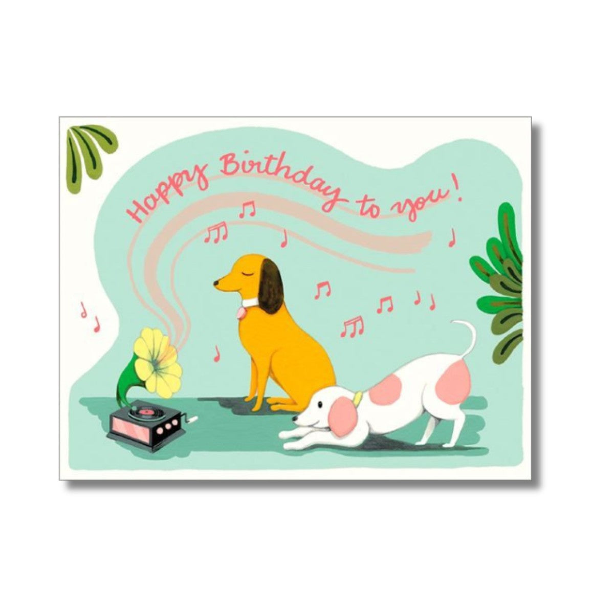 Birthday Card - Gramophone Dogs