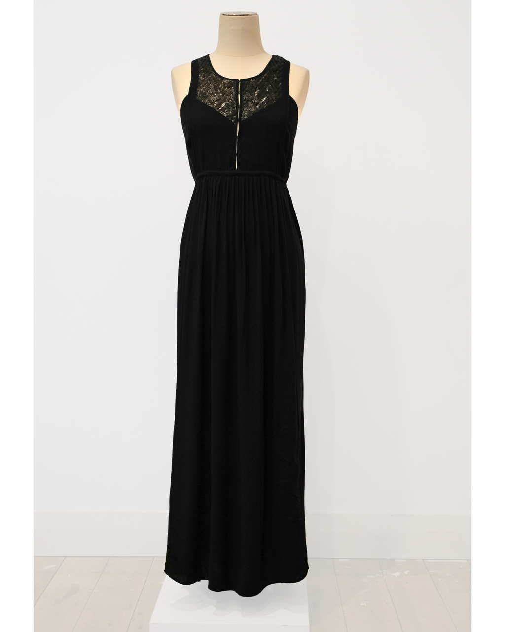 PRE-LOVED Black Sequin Maxi Dress - Sz 10