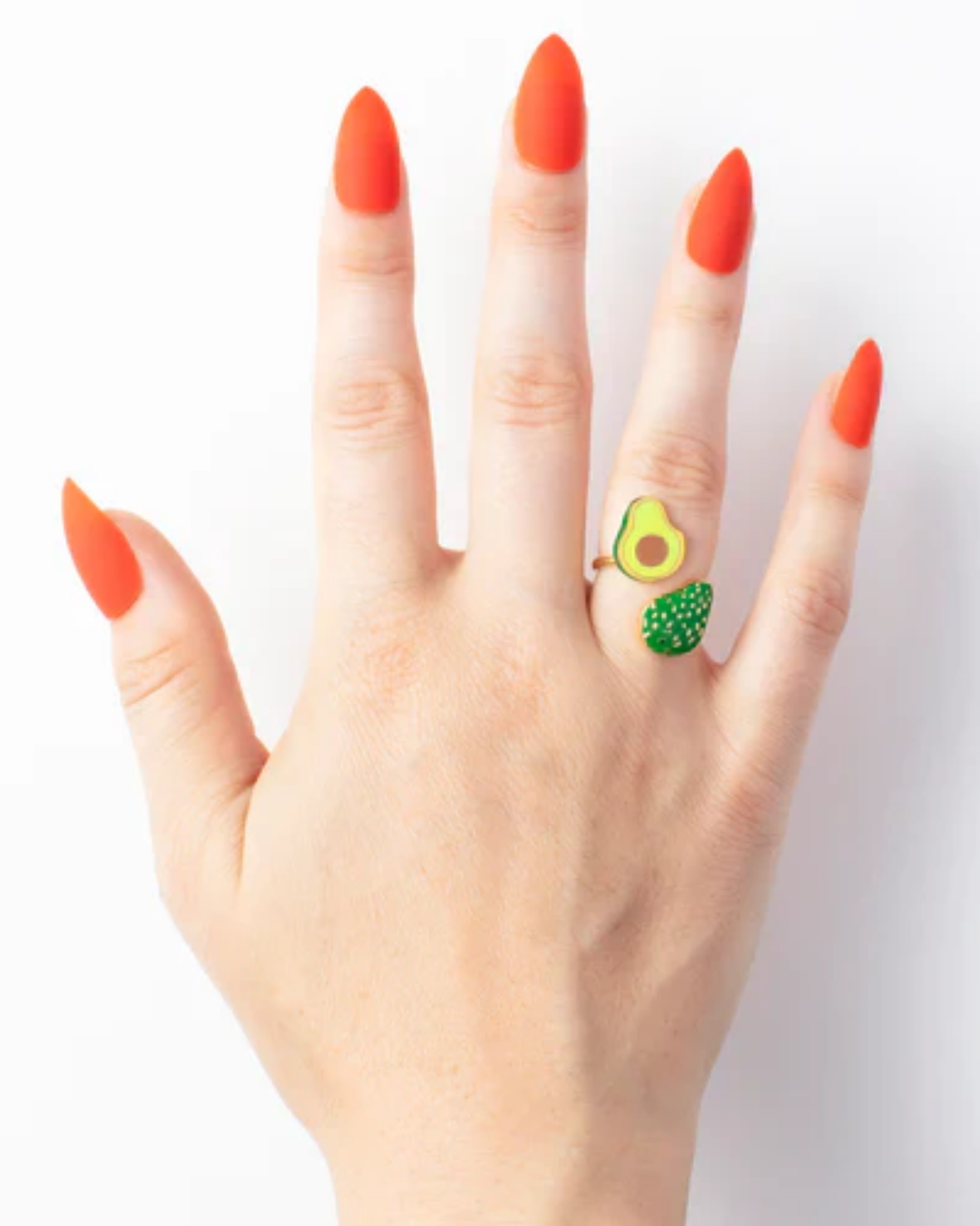 Adjustable Cloisonné Ring - Avocado