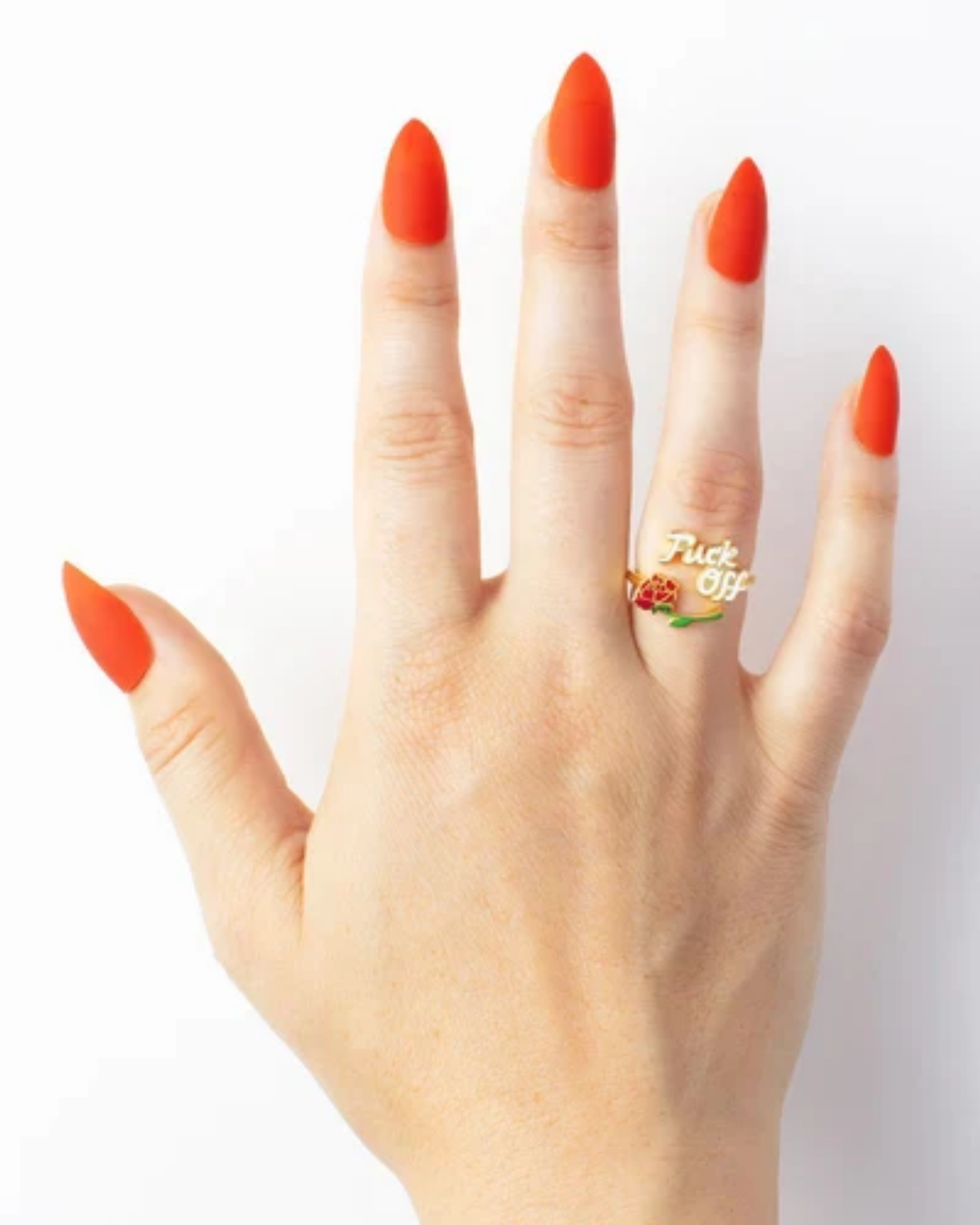 Adjustable Cloisonné Ring - Fuck Off