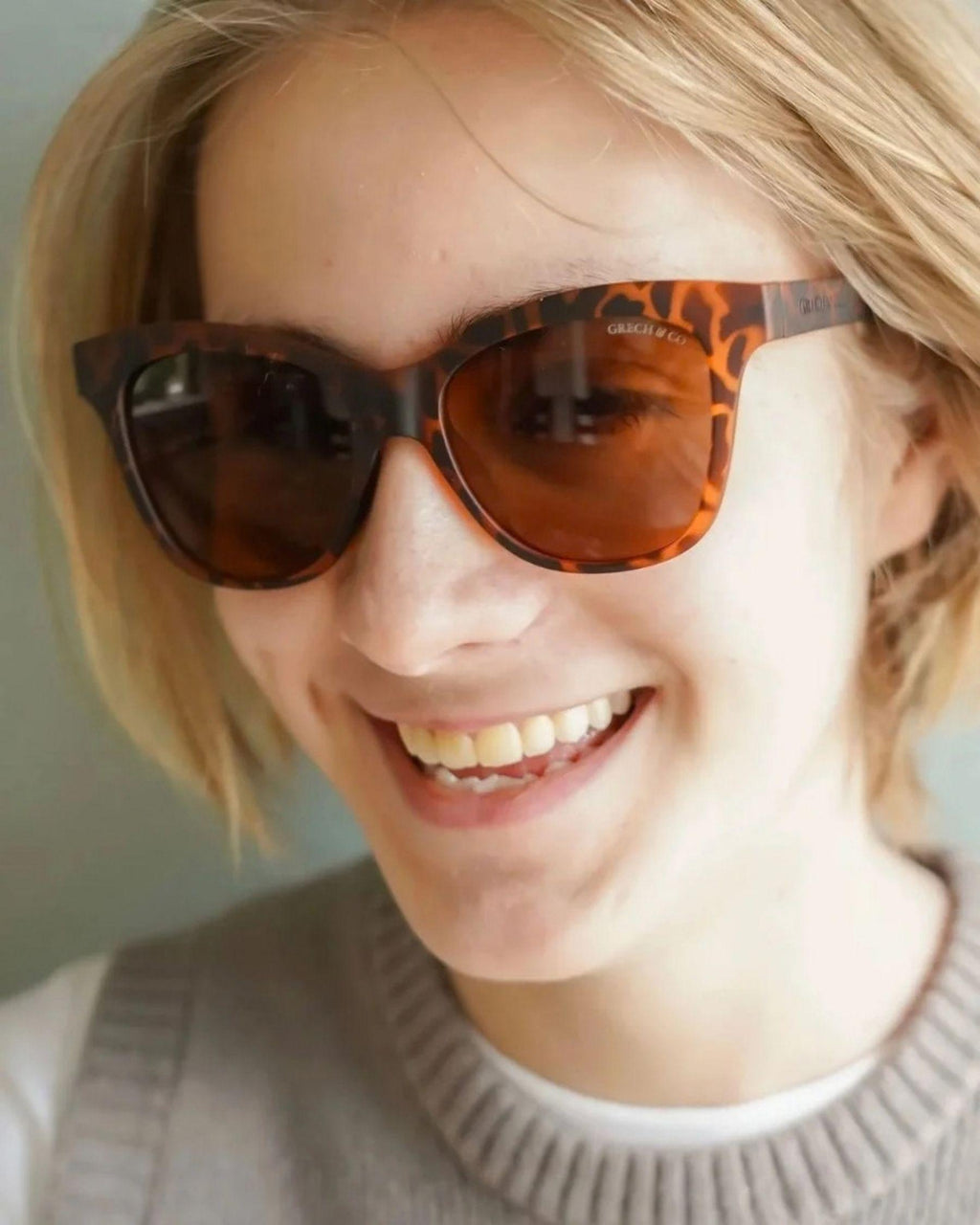 Polarized Unisex Wayfarer Sunglasses - Tort