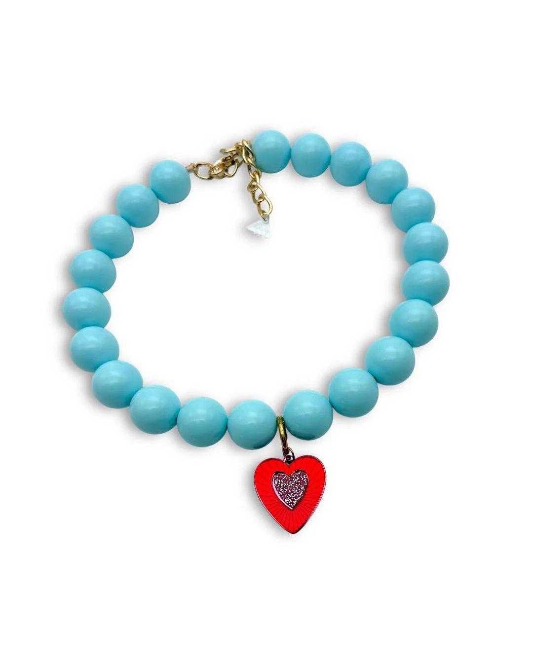 Statement Necklace - Beadline Sky & Racy Heart