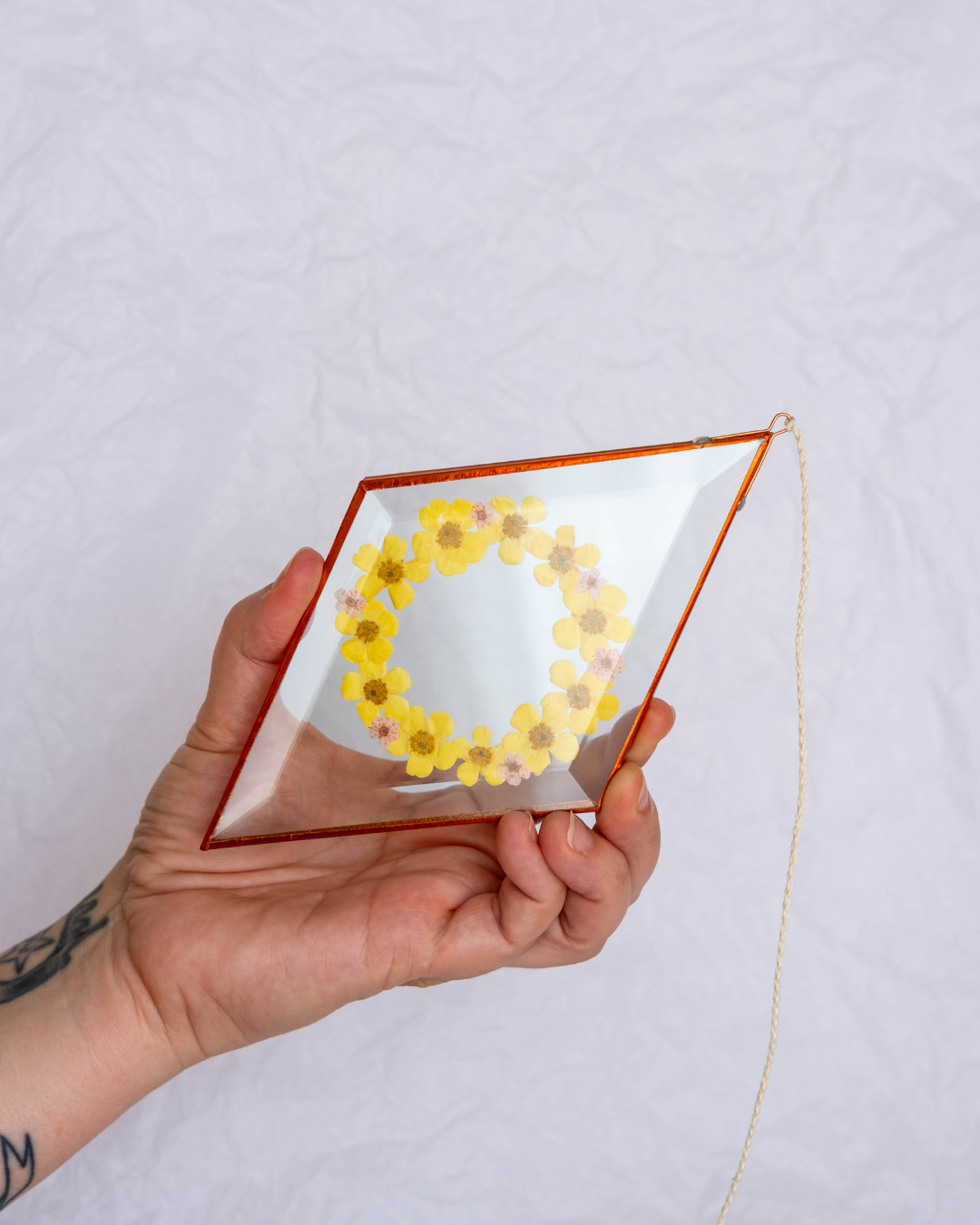 Diamond Flower Suncatcher - Large Wreath - Buttercup & Blossom