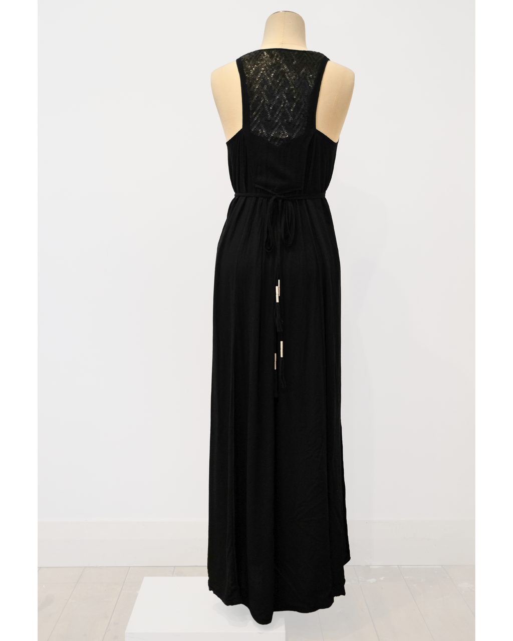 PRE-LOVED Black Sequin Maxi Dress - Sz 10