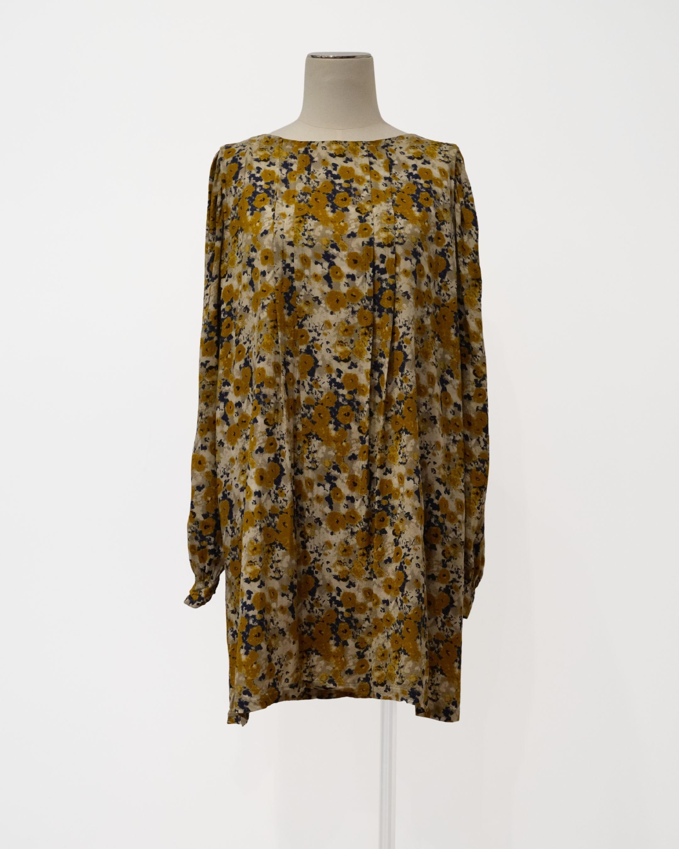 PRE-LOVED / Sera Lilly - Floral Mustard Mini Dress - Sz 14