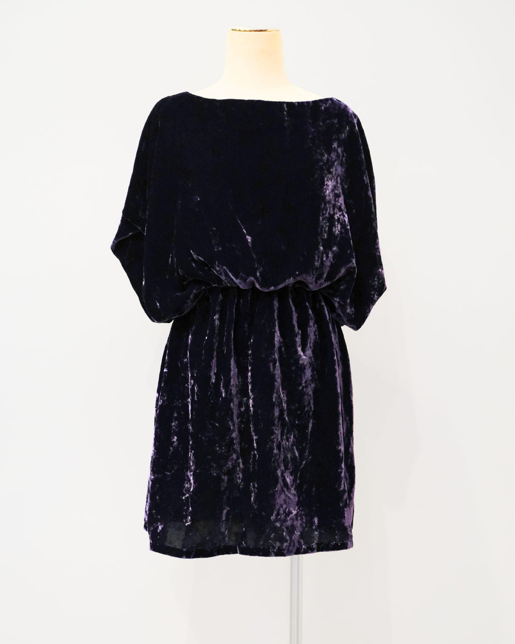 PRE-LOVED / Deryn Schmidt - Velvet Grape Batwing Mini Dress - Sz 12