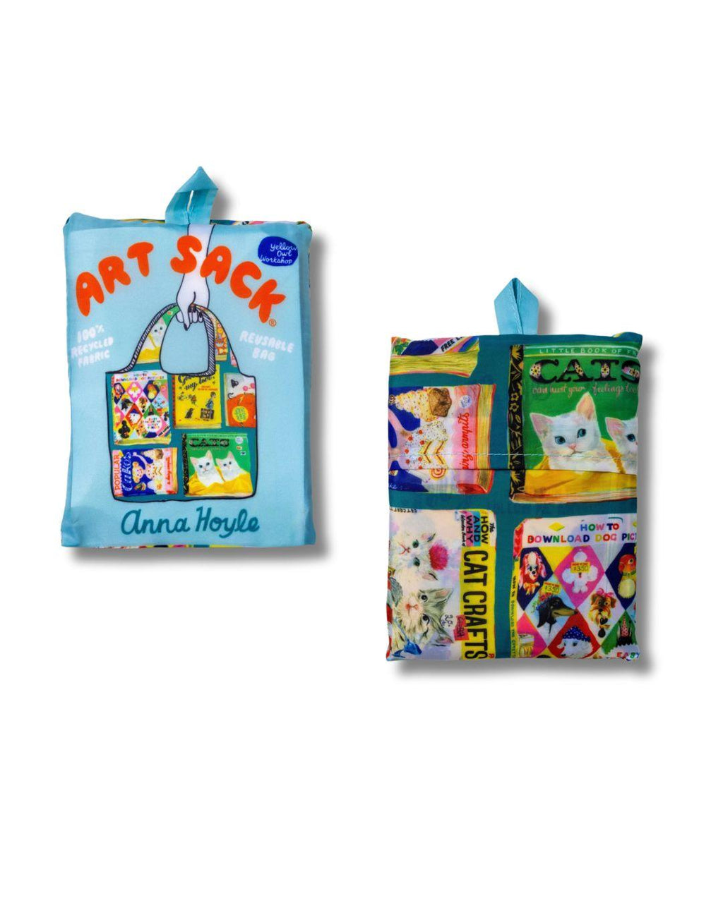 Art Sack Recycled Shopping Bag - Useless Books - Anna Hoyle