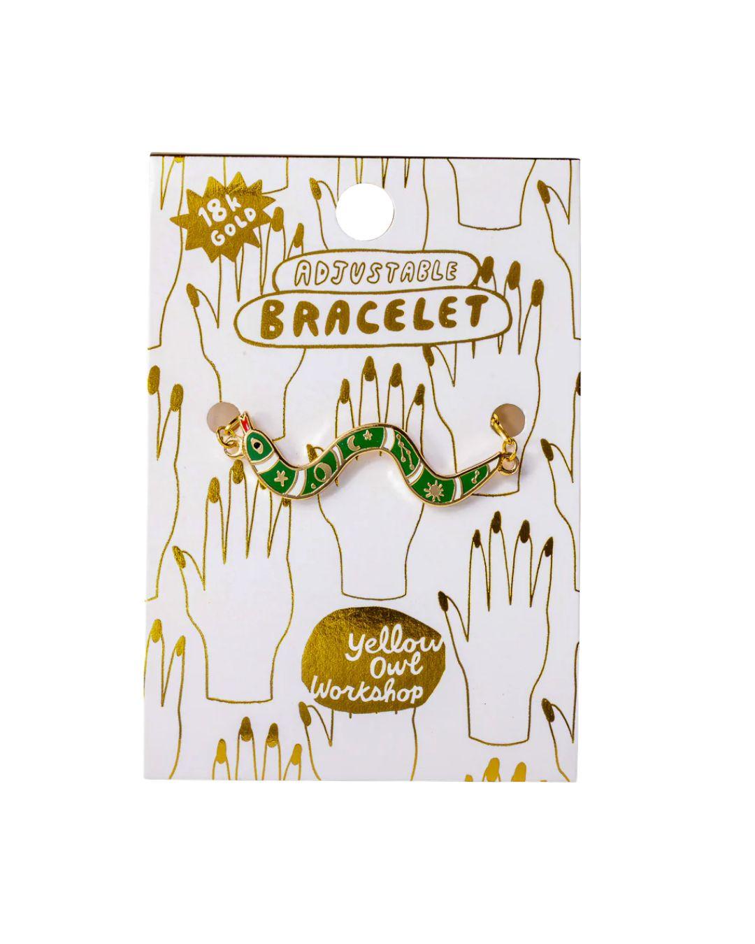 Gold Cloisonné Bracelet - Snake