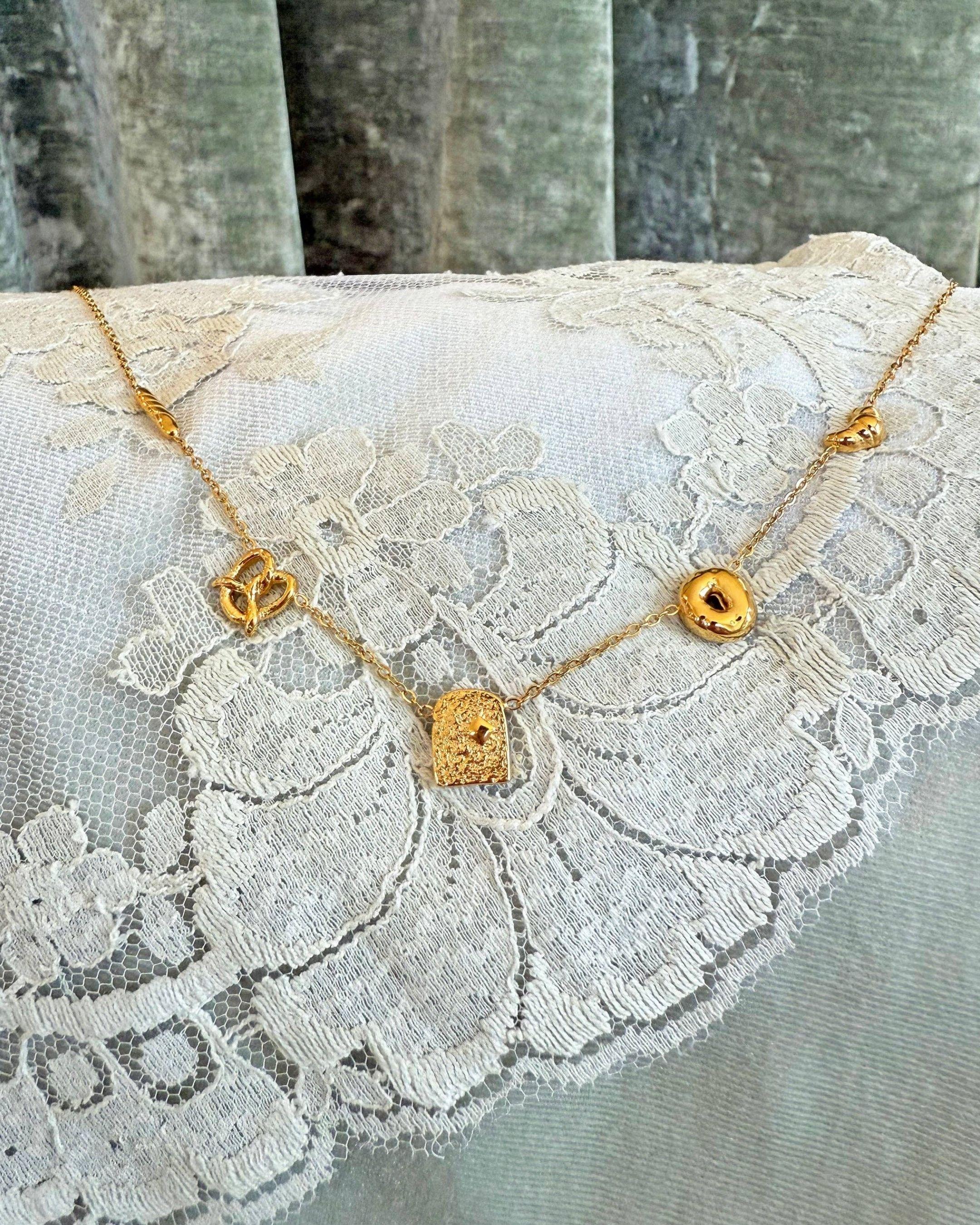Charm Necklace - Gold Bakery Goods