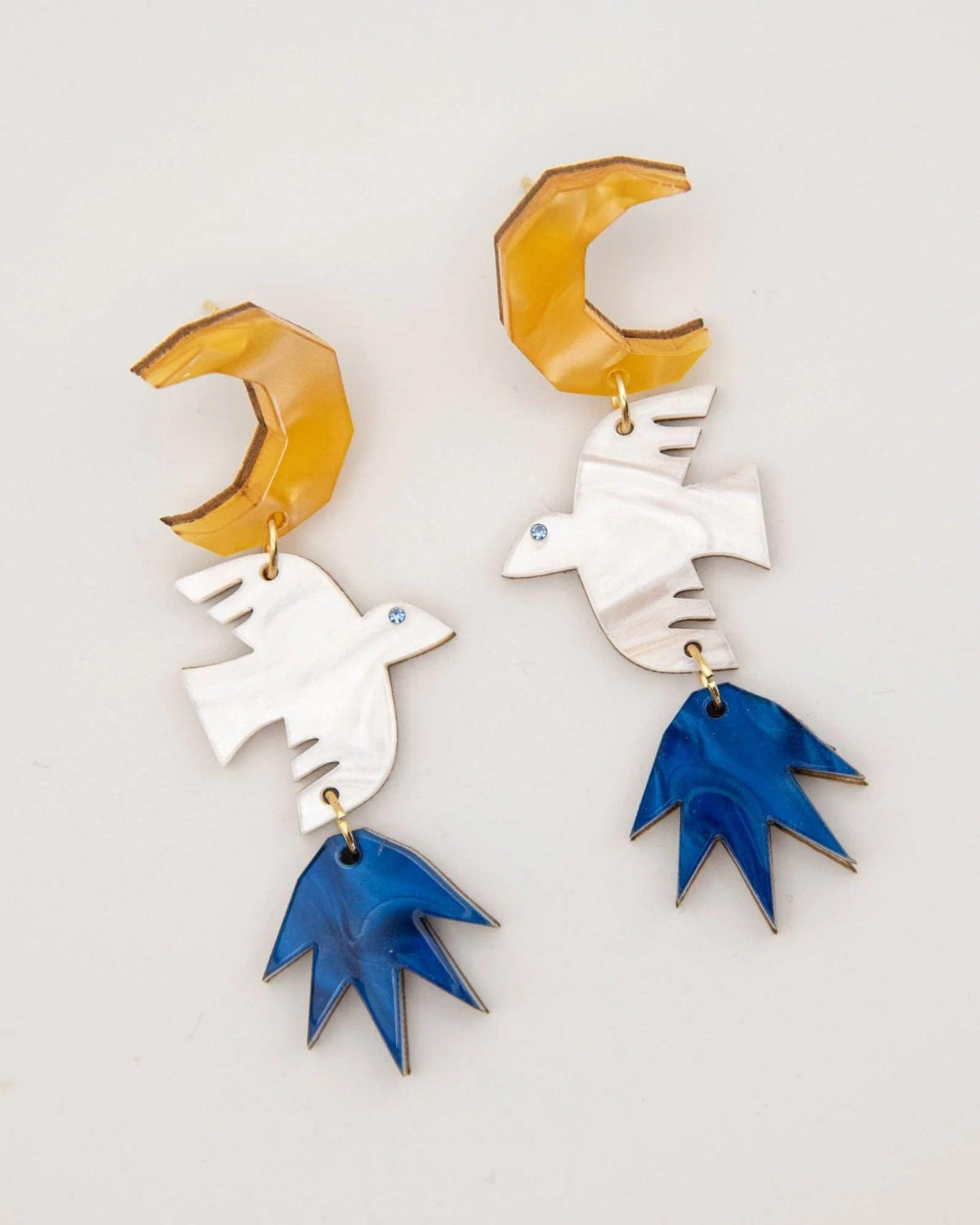 Night Bird Statement Drop Earrings