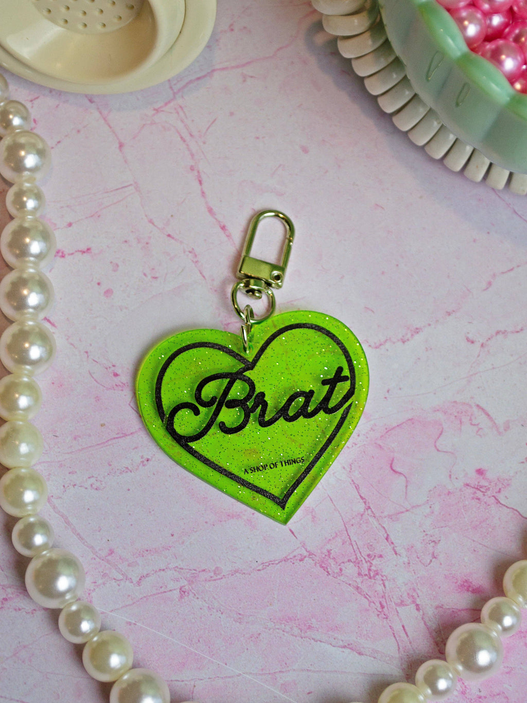 Keyring / Bag Charm - Brat Green