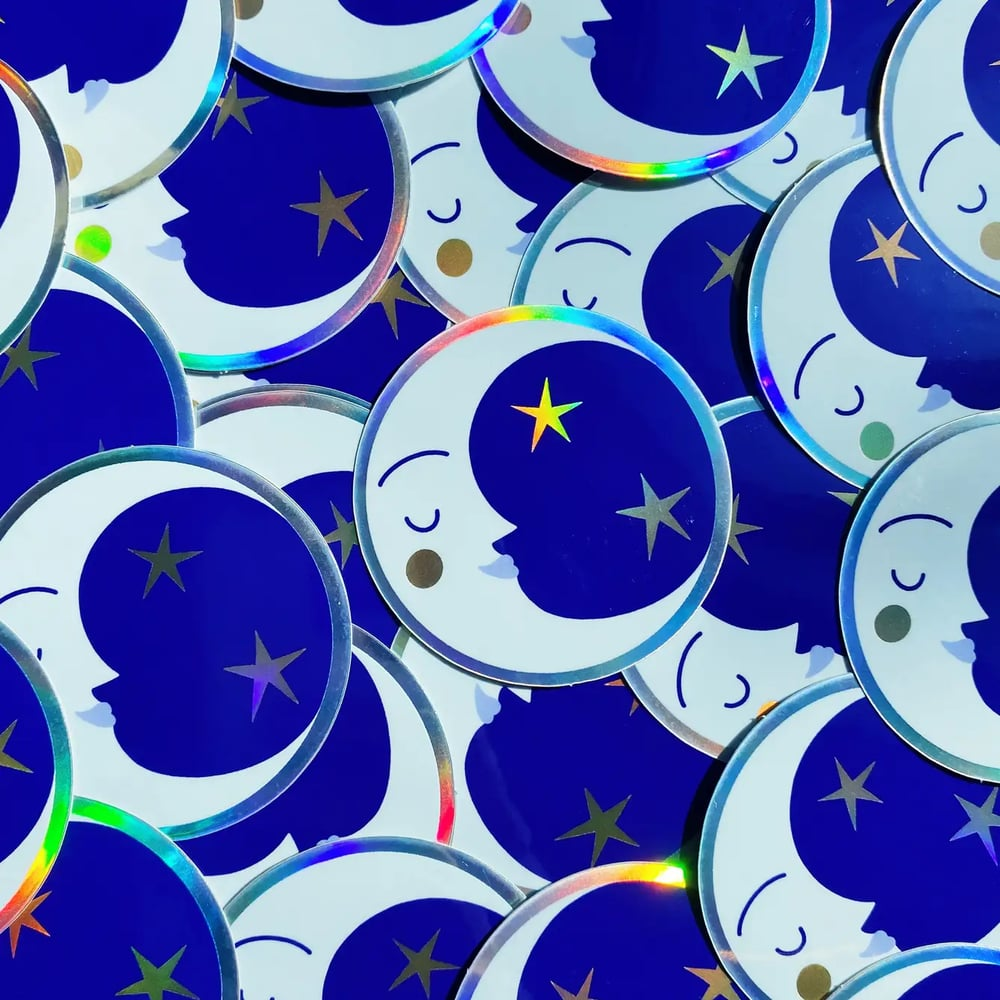 Holographic Sticker - Cresent Moon