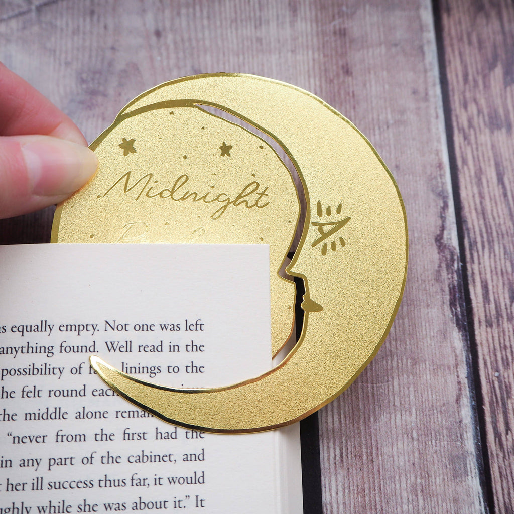 Brass Bookmark - Midnight Readers Club Moon