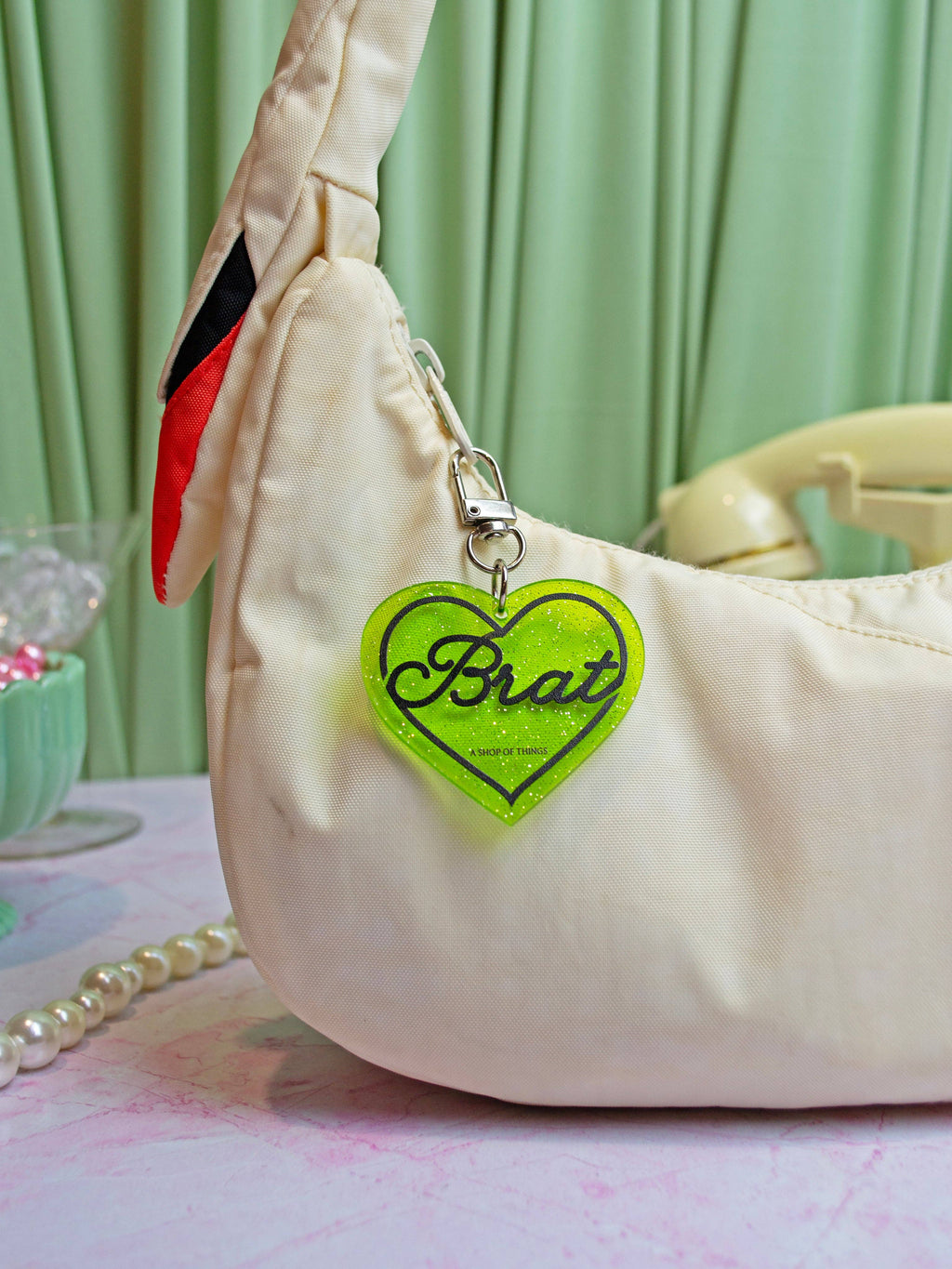 Keyring / Bag Charm - Brat Green